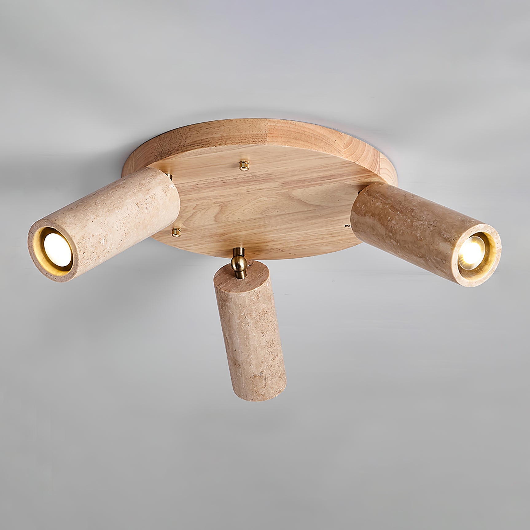 Zevenion Multi-Arm Travertine Ceiling Light - Neutralighting