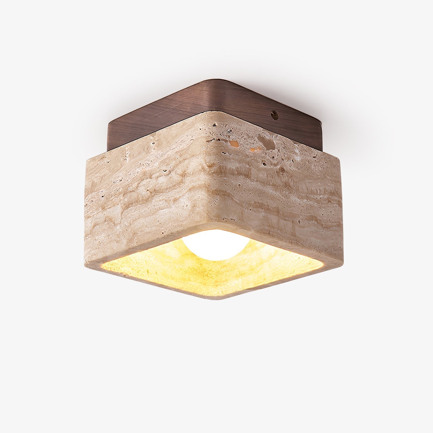 Alaearis Textured Travertine Ceiling Light - Neutralighting