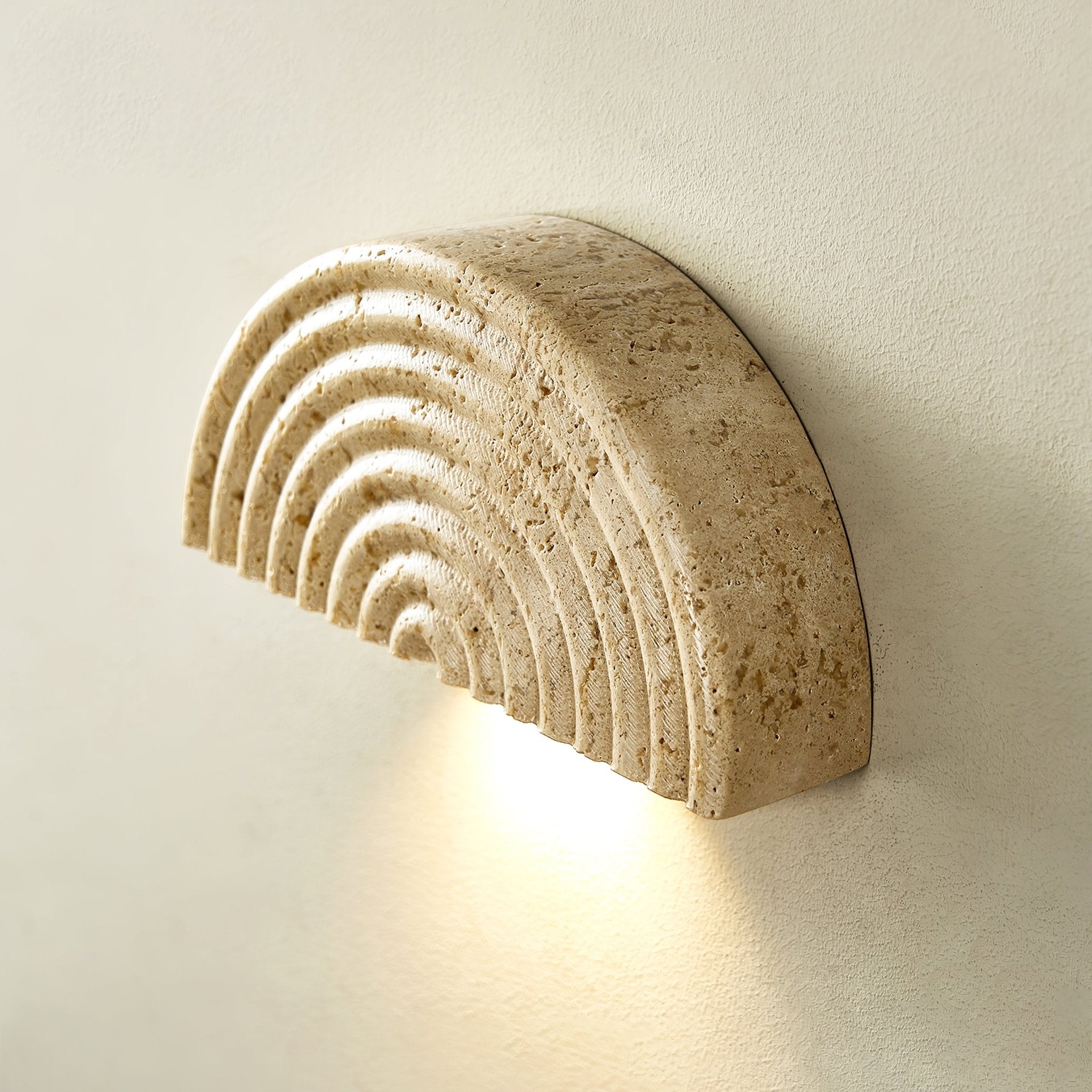 Faro Travertine Half-Moon Wall Lamp - Neutralighting