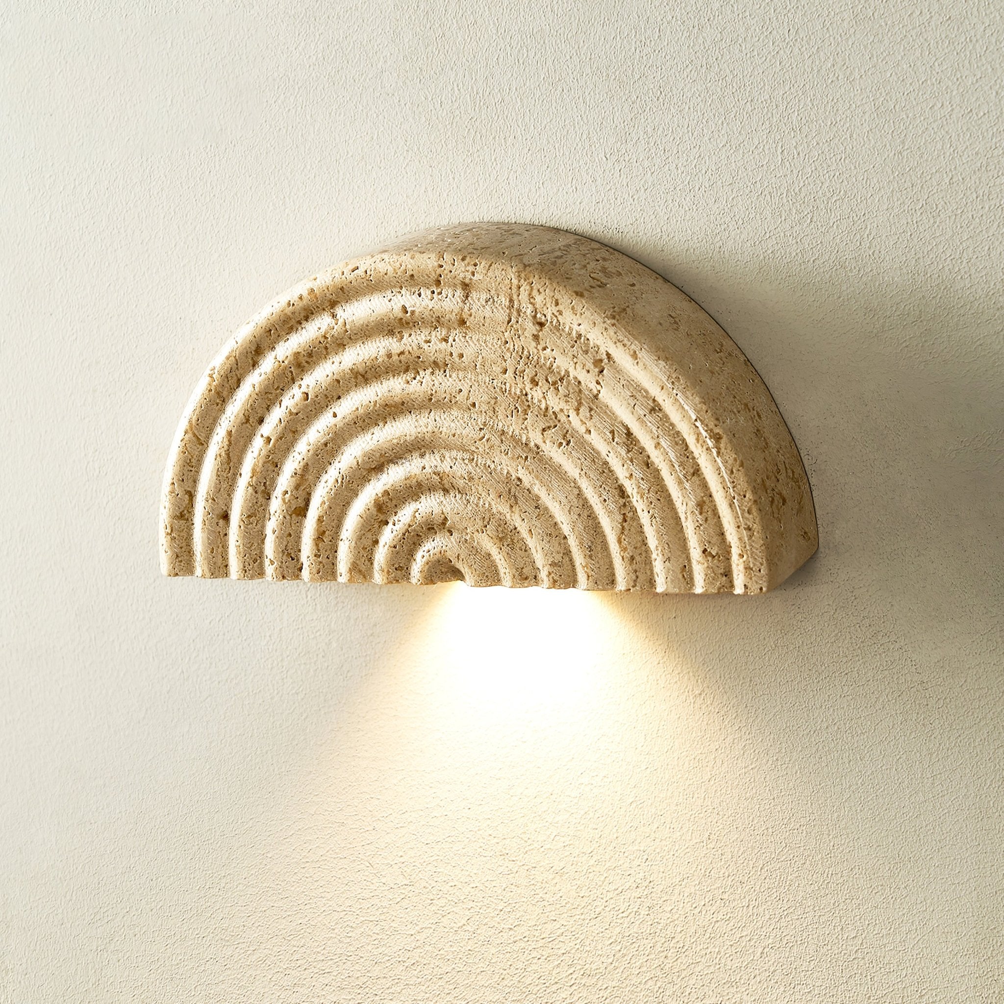 Faro Travertine Half-Moon Wall Lamp - Neutralighting