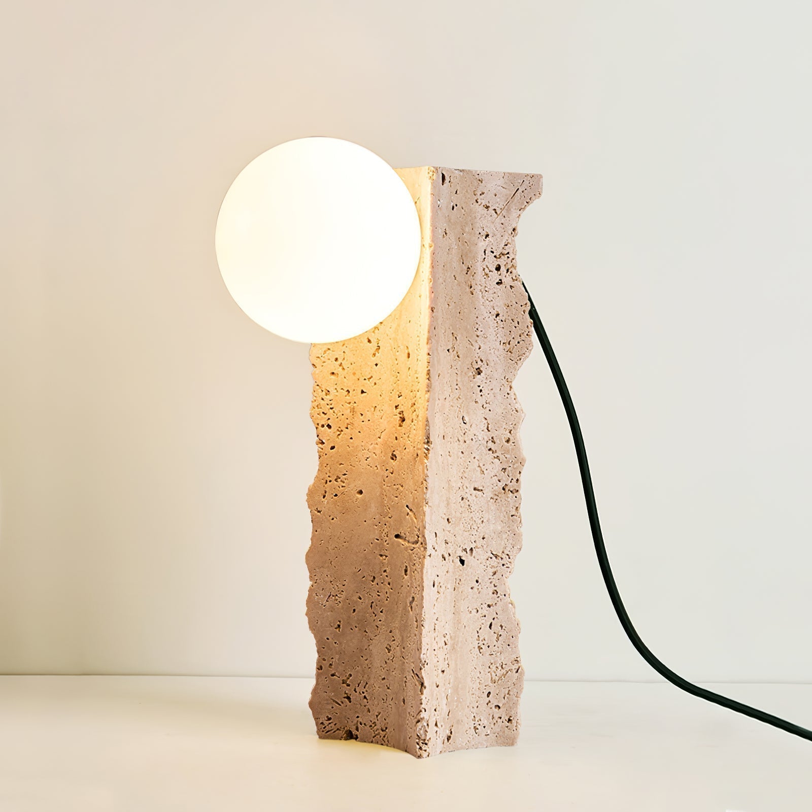Vyrnora Travertine Slab Table Lamp - Neutralighting