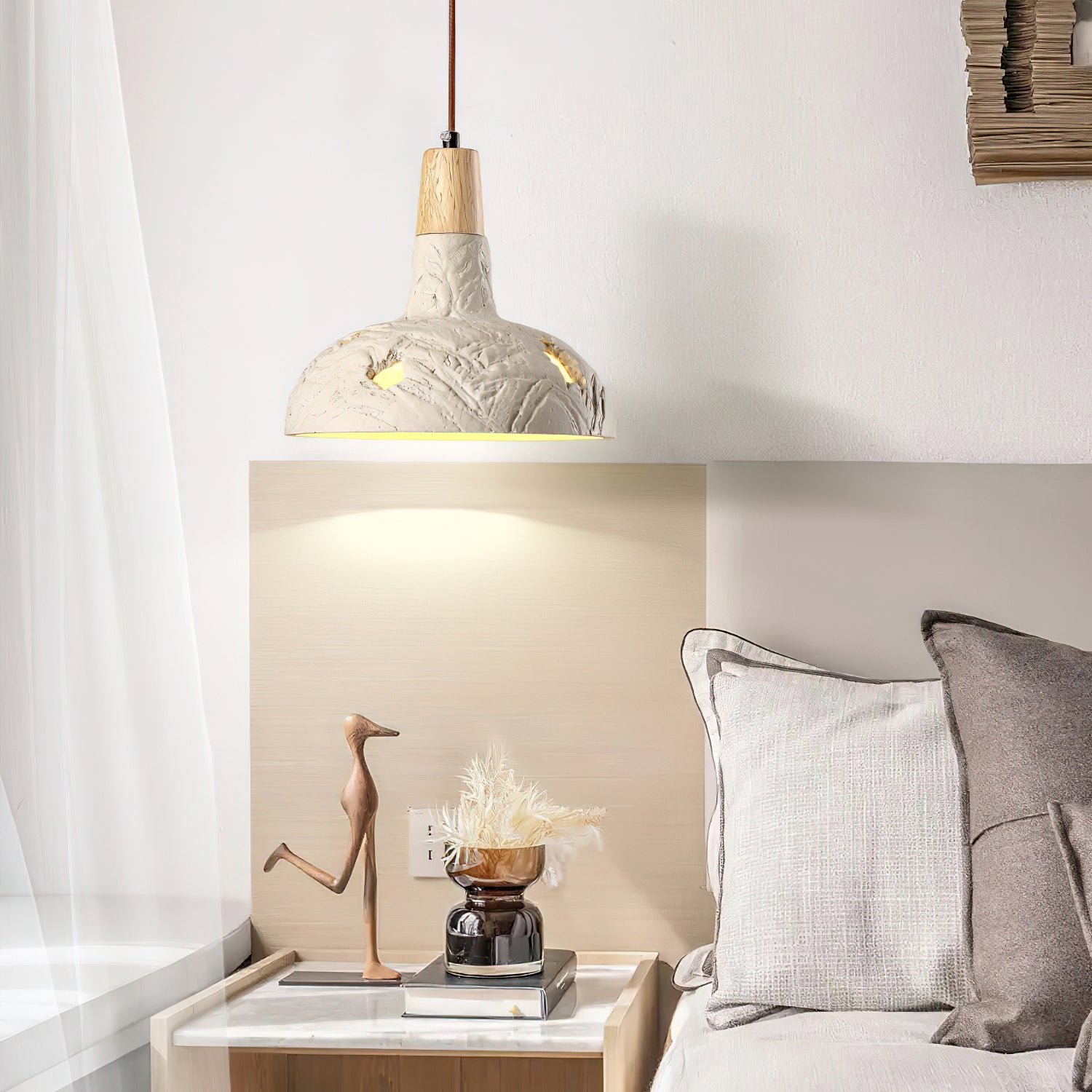 Ormarion Nordic Art Carve Zement Pendelleuchte-Letslighting