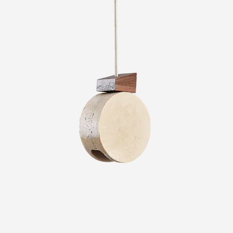Ritta Pendant Light Geometry Travertine - Letslighting