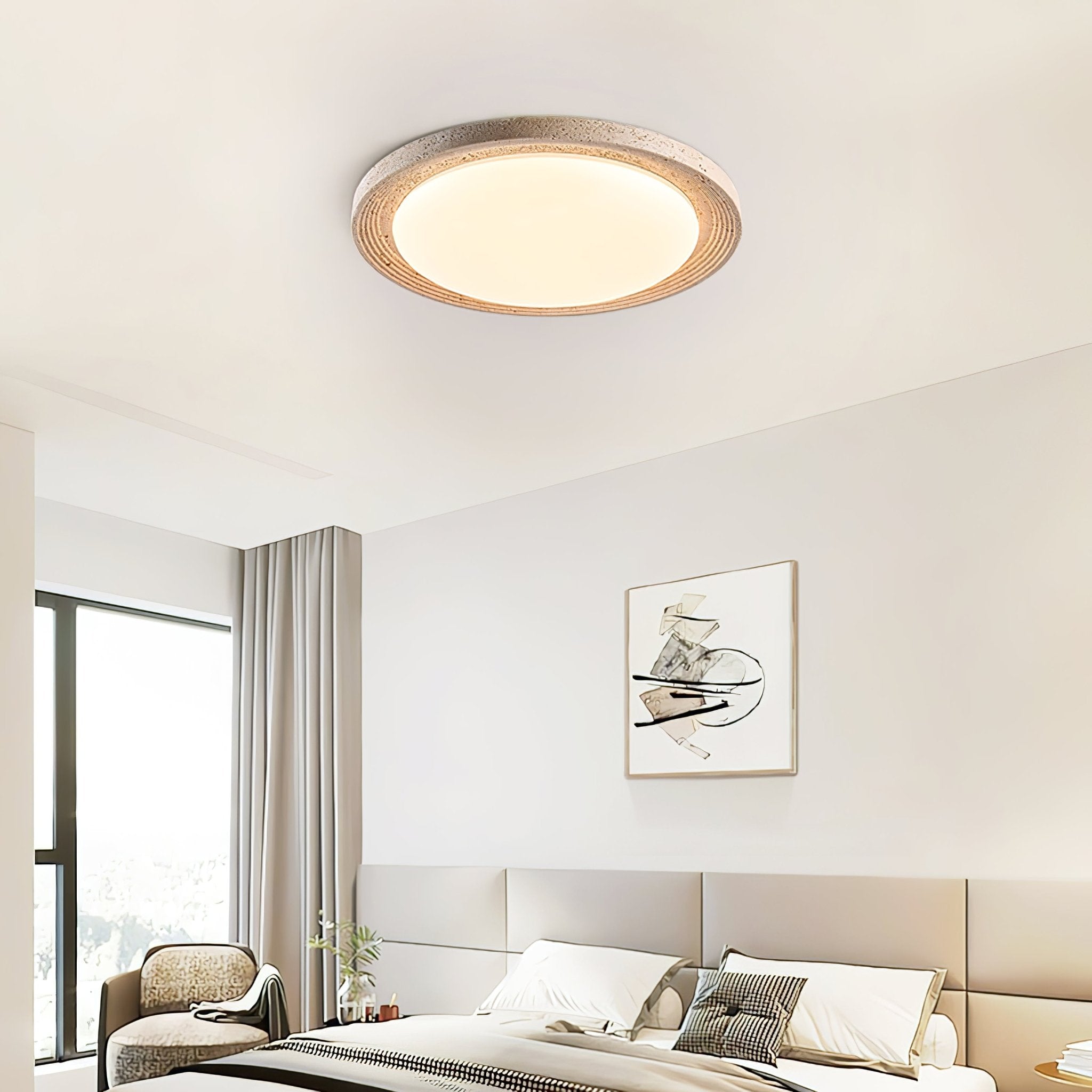 Orinir Minimalist Travertine Ceiling Light - Neutralighting