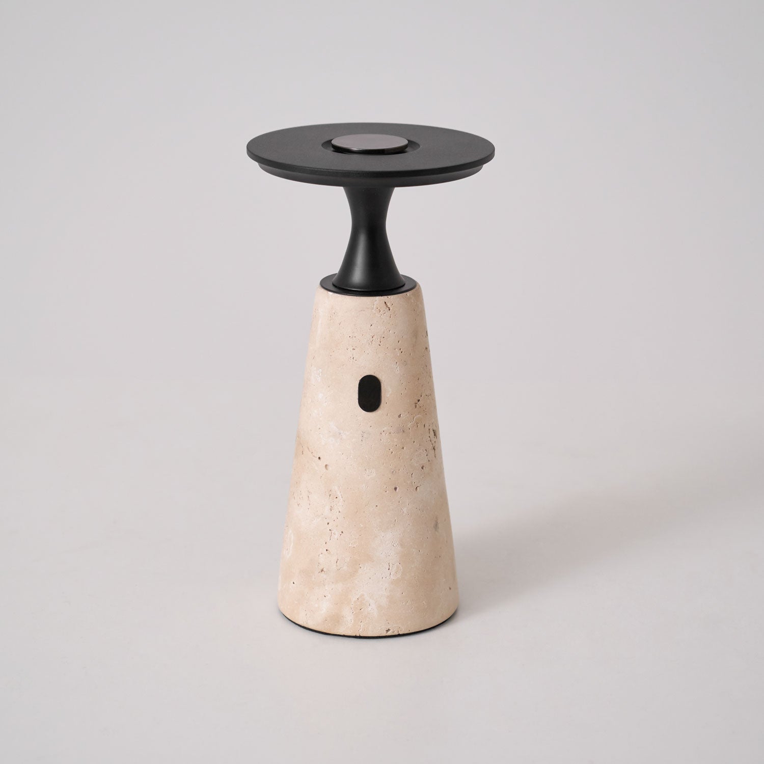 Vespera Sculptural Travertine Table Lamp - Neutralighting