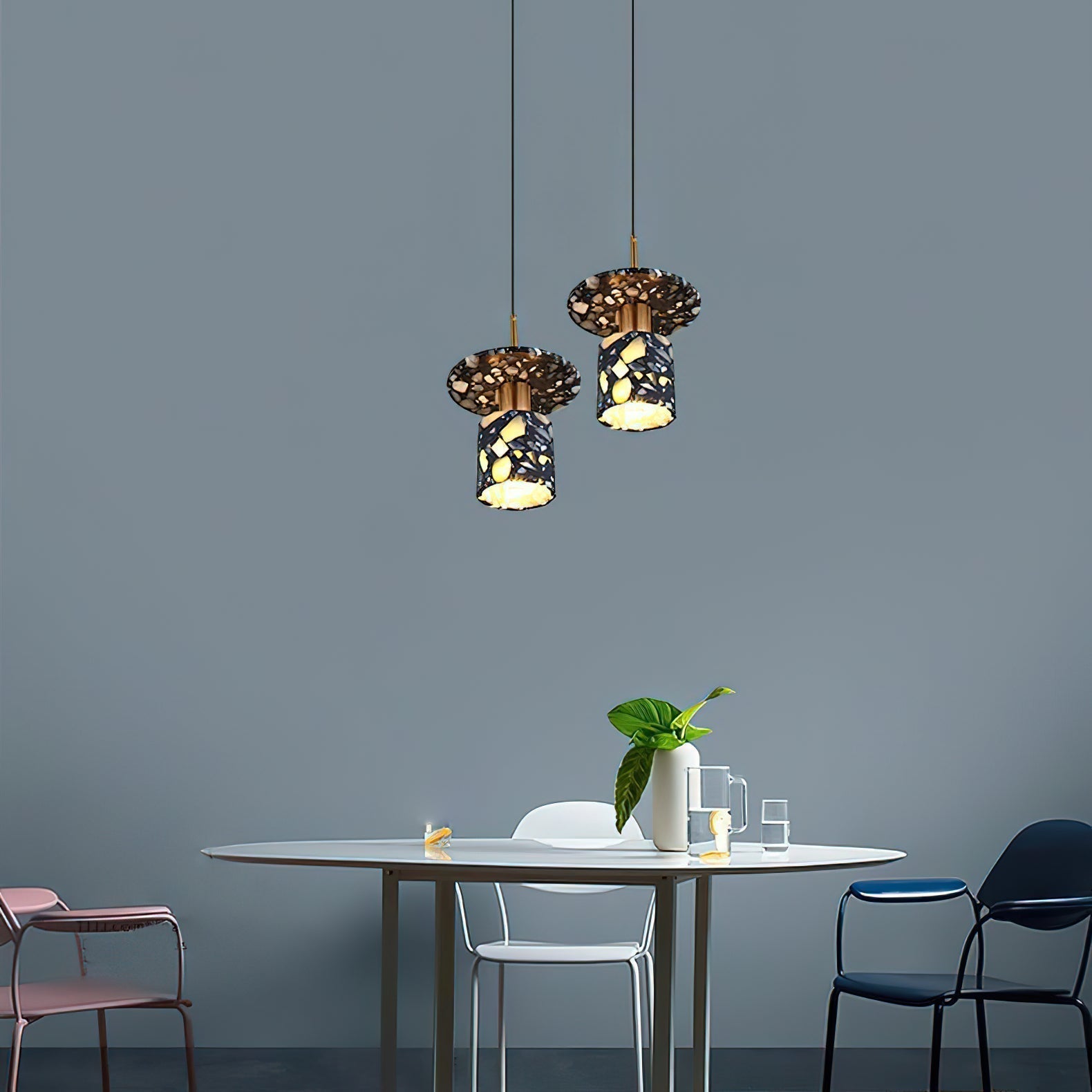 Sysoleth Sysoleth Metall Terrazzo Modern Industrie Pendelleuchte-Letslighting