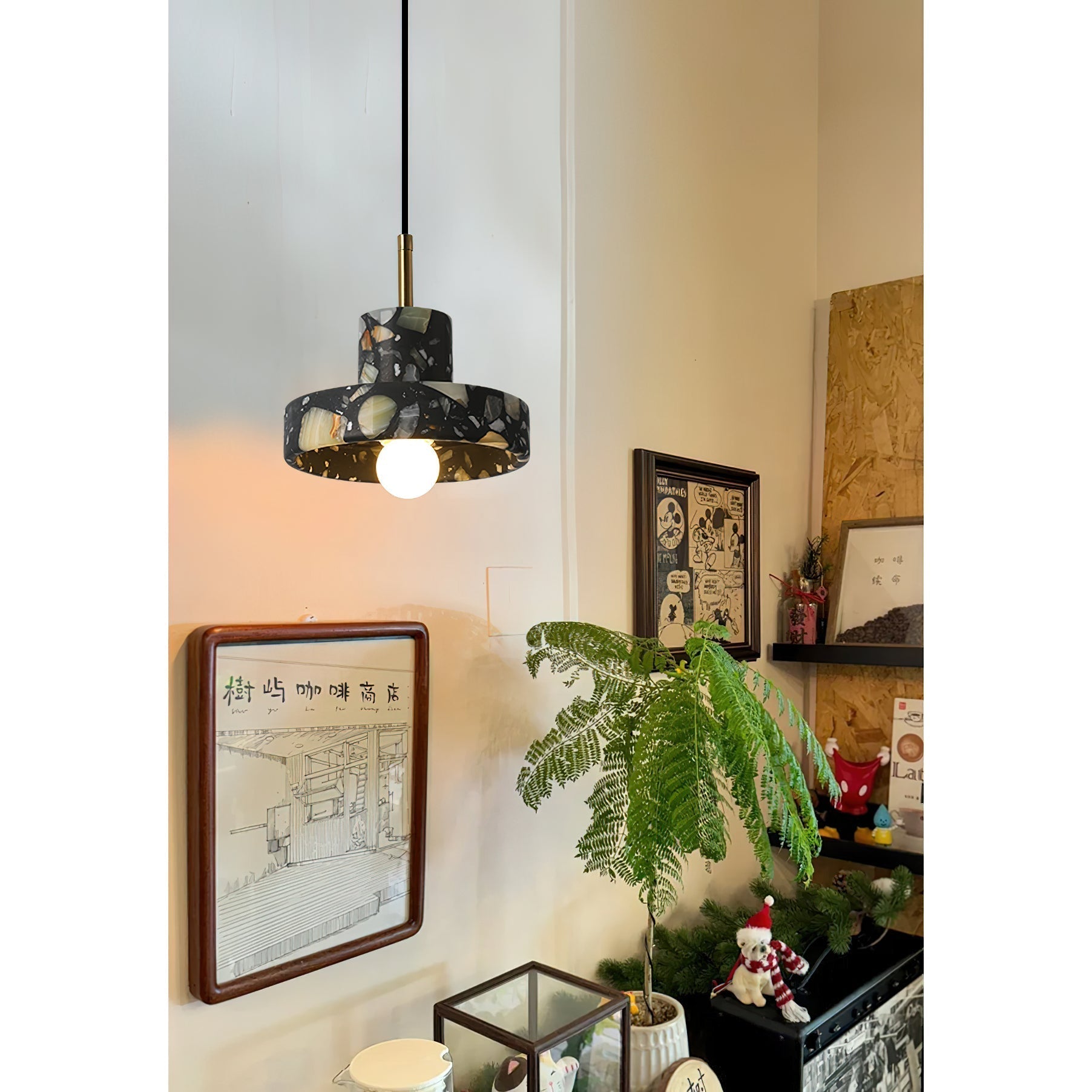 Sysoleth Sysoleth Metall Terrazzo Modern Industrie Pendelleuchte-Letslighting