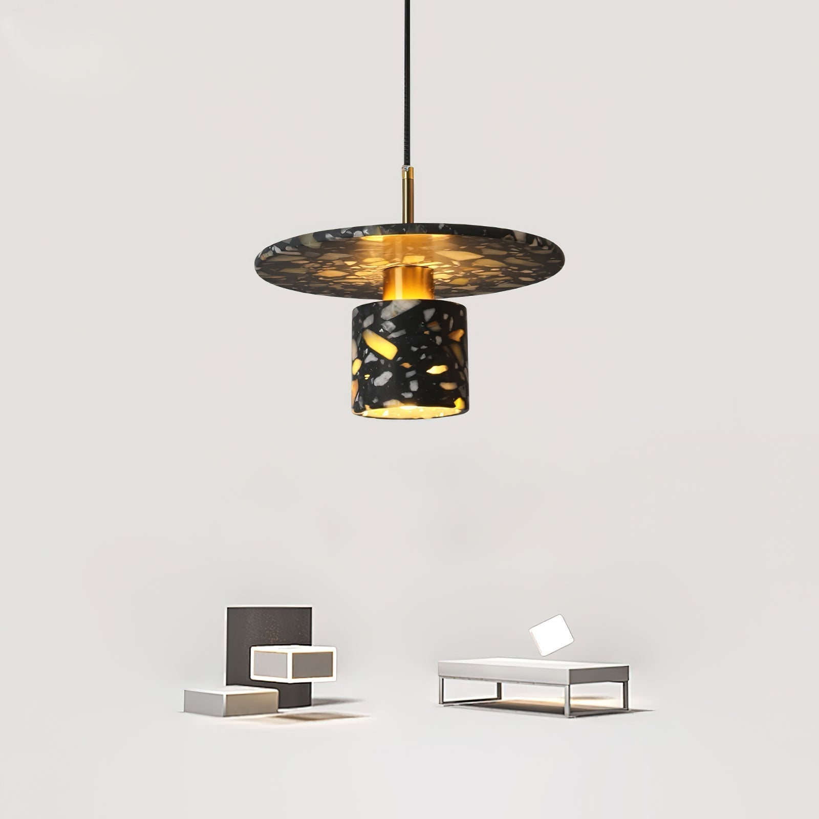 Sysoleth Sysoleth Metall Terrazzo Modern Industrie Pendelleuchte-Letslighting