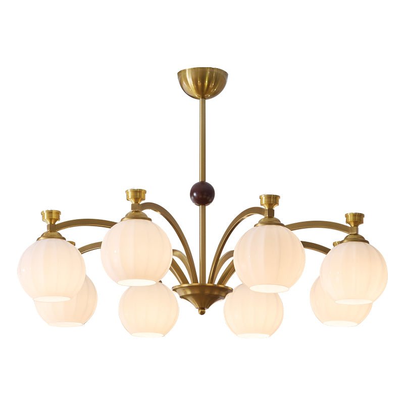 Usilia Eleganz Vintage Glas Holz Kronleuchter-Letslighting
