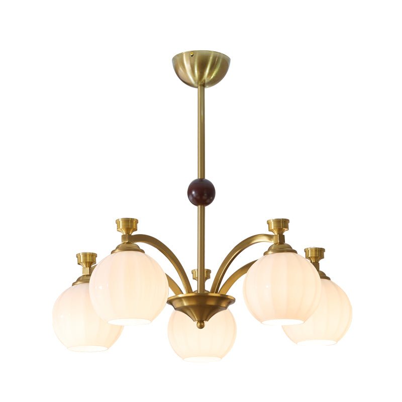 Usilia Eleganz Vintage Glas Holz Kronleuchter-Letslighting