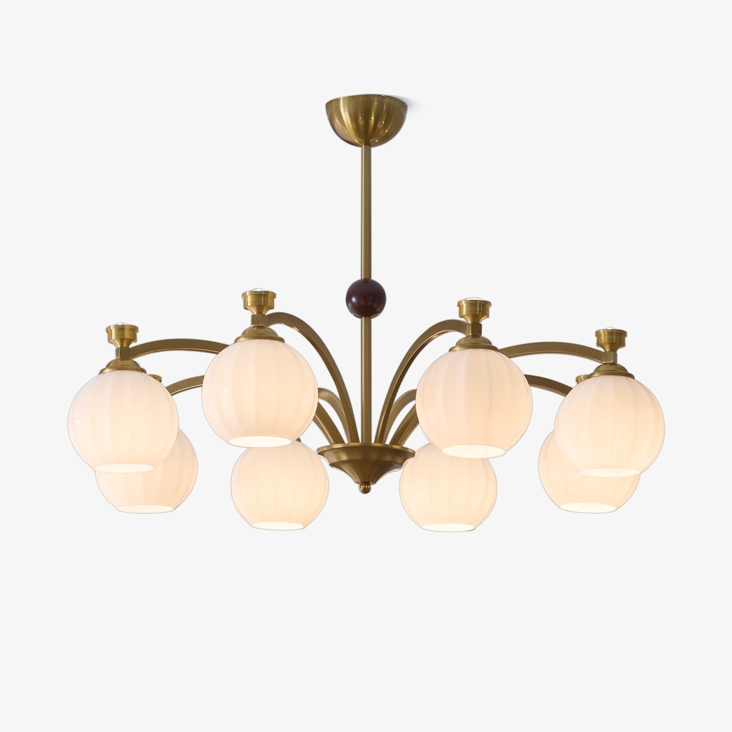 Usilia Eleganz Vintage Glas Holz Kronleuchter-Letslighting