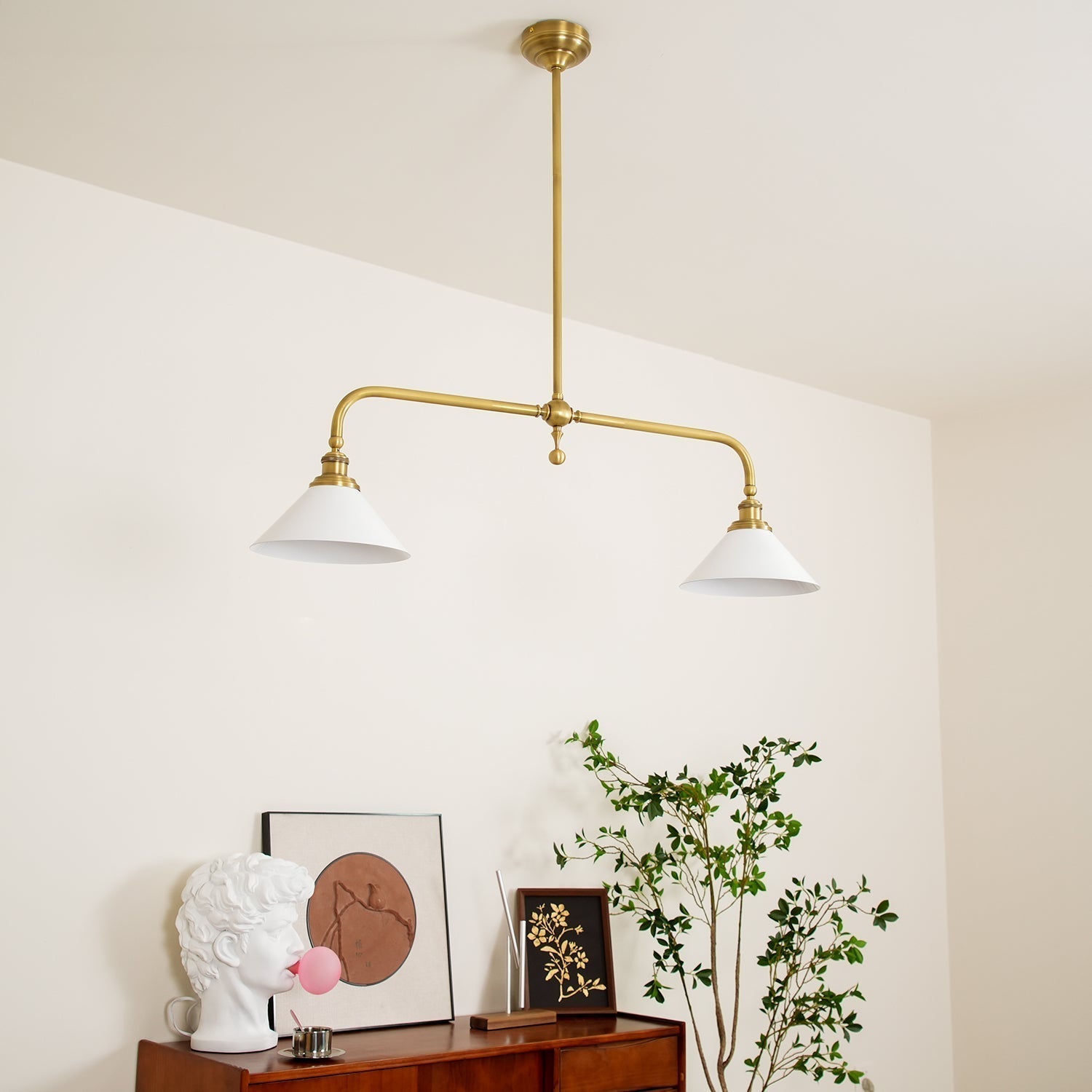 Vallence Pendelleuchte Kronleuchter Luxus Messing Doppelkegel-Letslighting