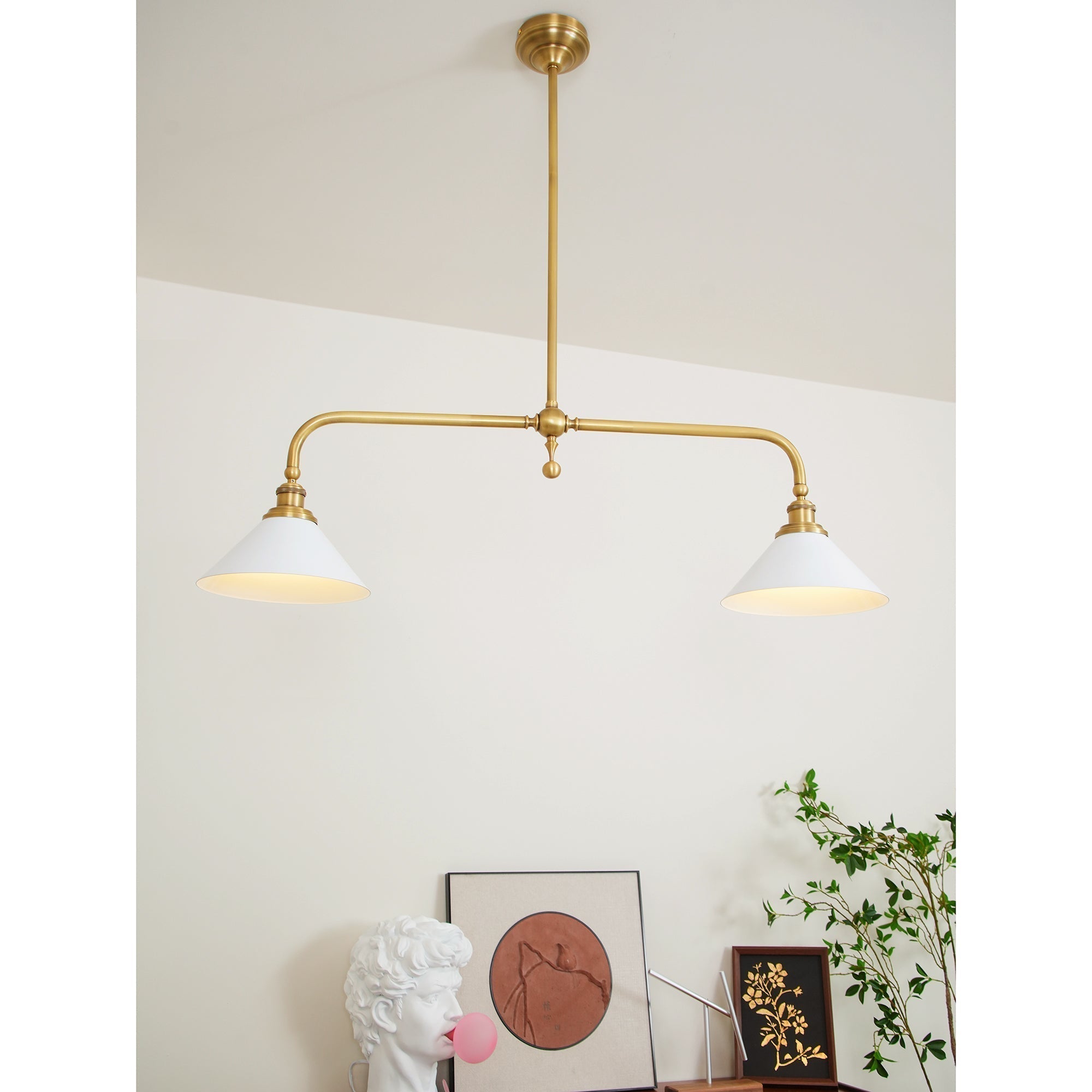 Vallence Pendelleuchte Kronleuchter Luxus Messing Doppelkegel-Letslighting
