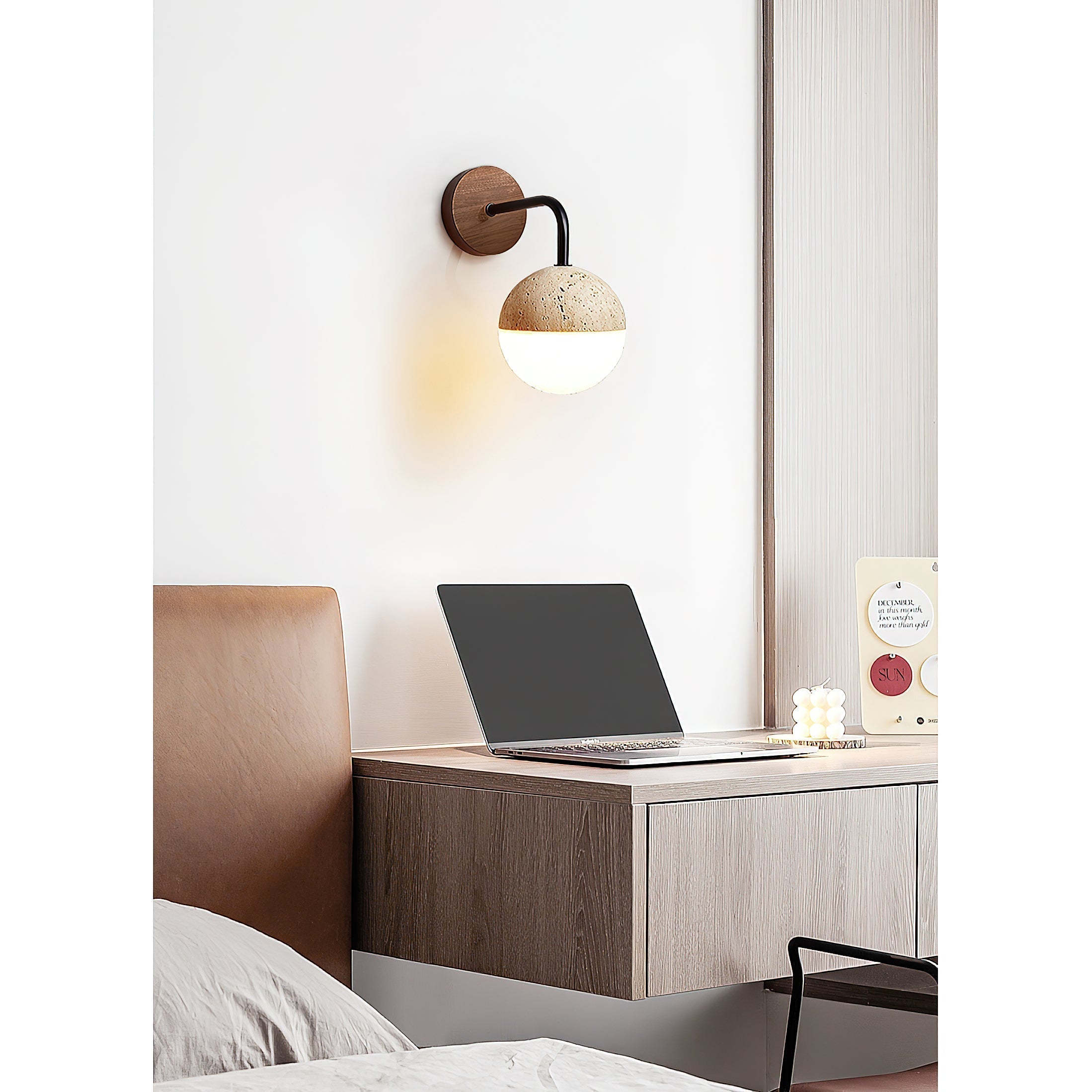 Ivmarila Modern Minimalist Travertine Wall Lamp - Letslighting