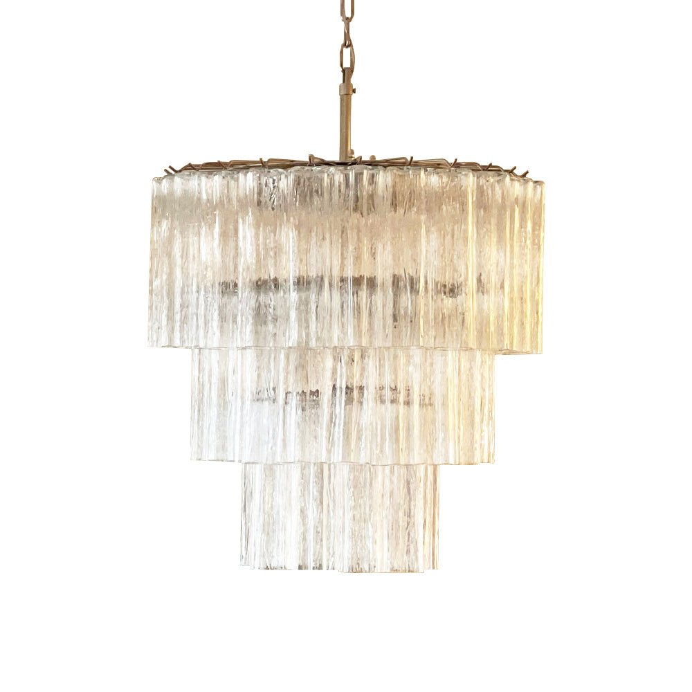 Aurora Chandelier Tiered Murano Glass Tube Waterfall Luxury - Neutralighting