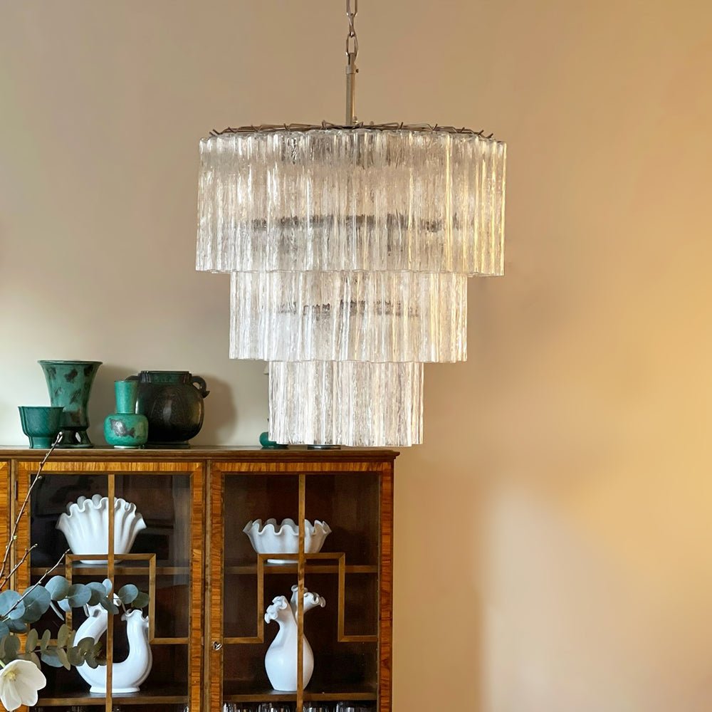 Aurora Chandelier Tiered Murano Glass Tube Waterfall Luxury - Neutralighting