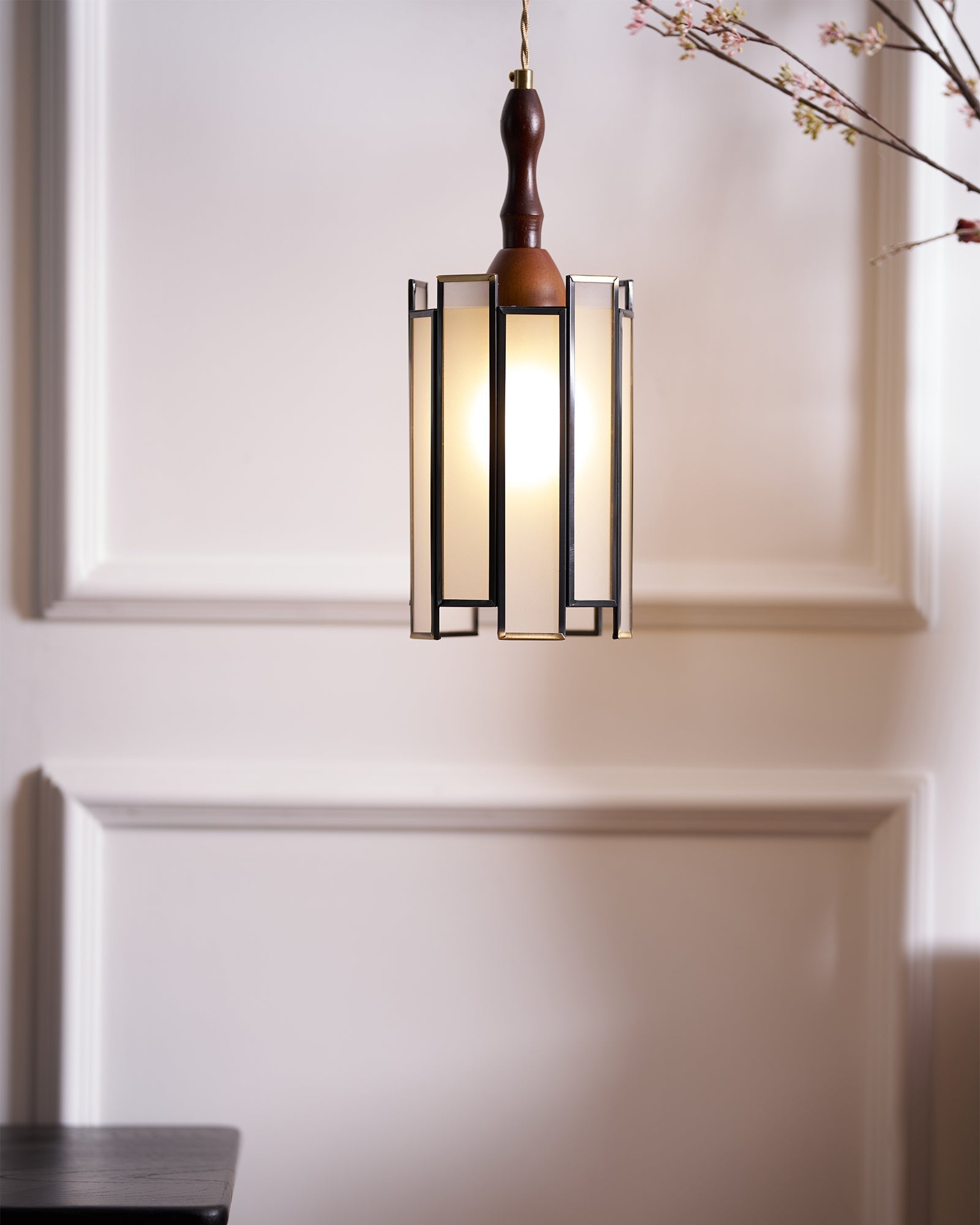 Florace Holz & Glas Vintage Pendelleuchte Lampe-Letslighting