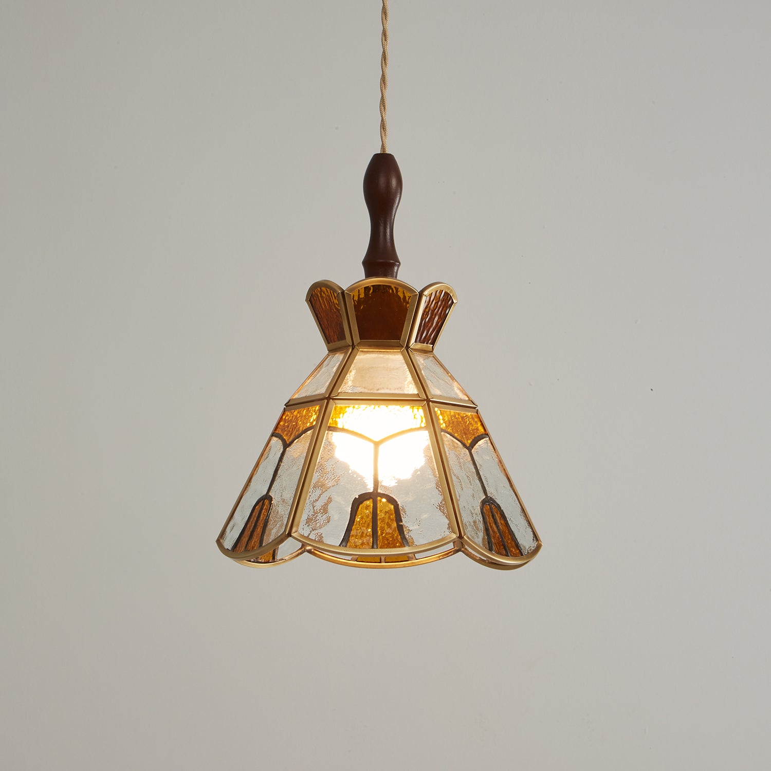 Florace Holz & Glas Vintage Pendelleuchte Lampe-Letslighting