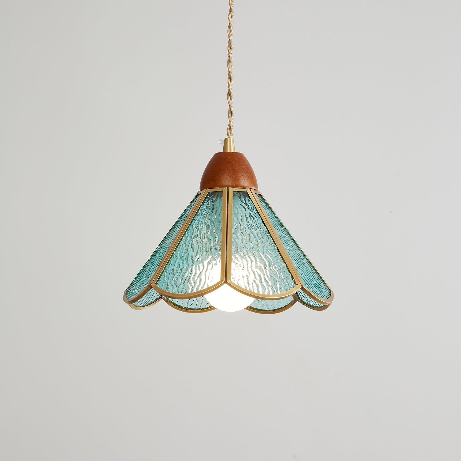 Florace Holz & Glas Vintage Pendelleuchte Lampe-Letslighting
