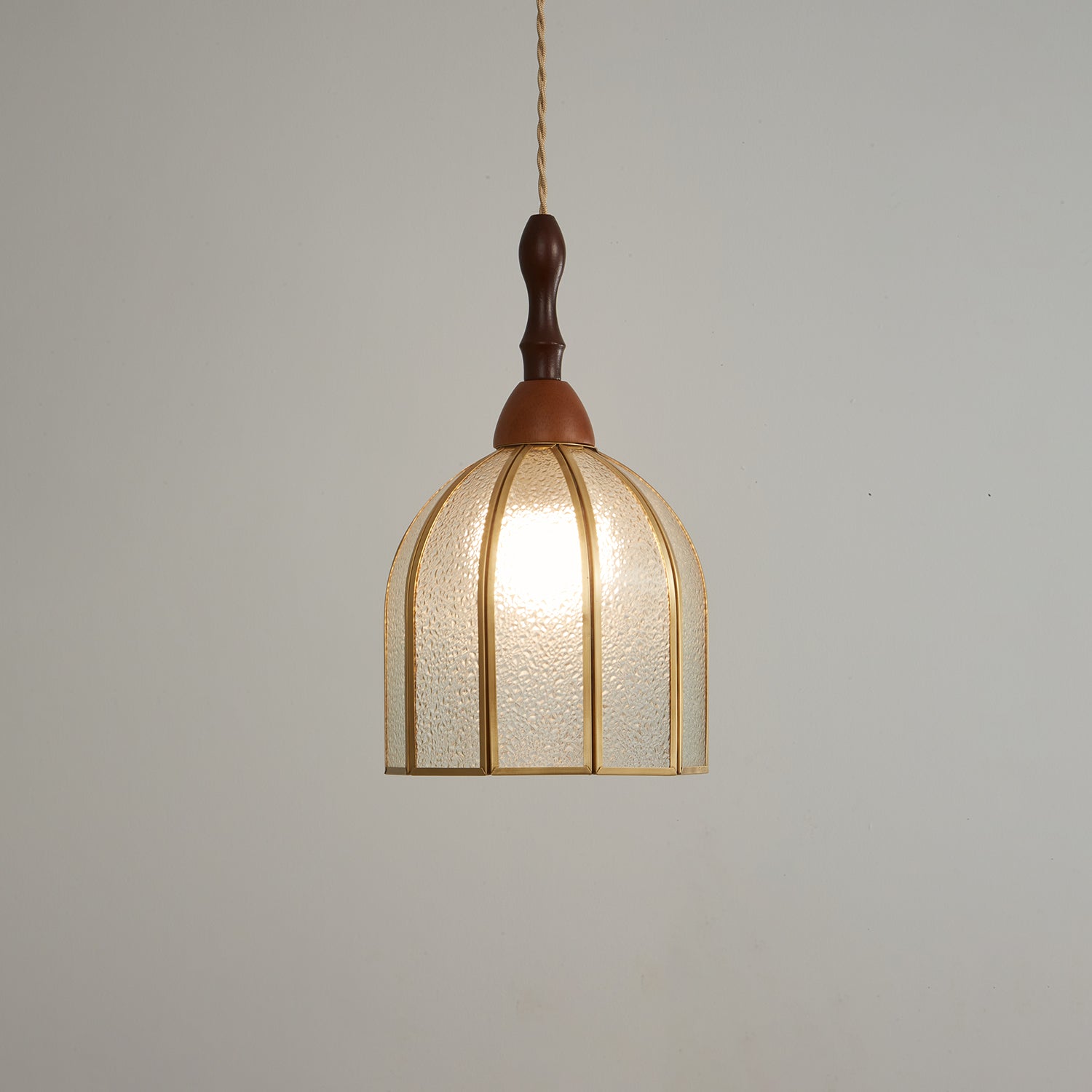Florace Holz & Glas Vintage Pendelleuchte Lampe-Letslighting