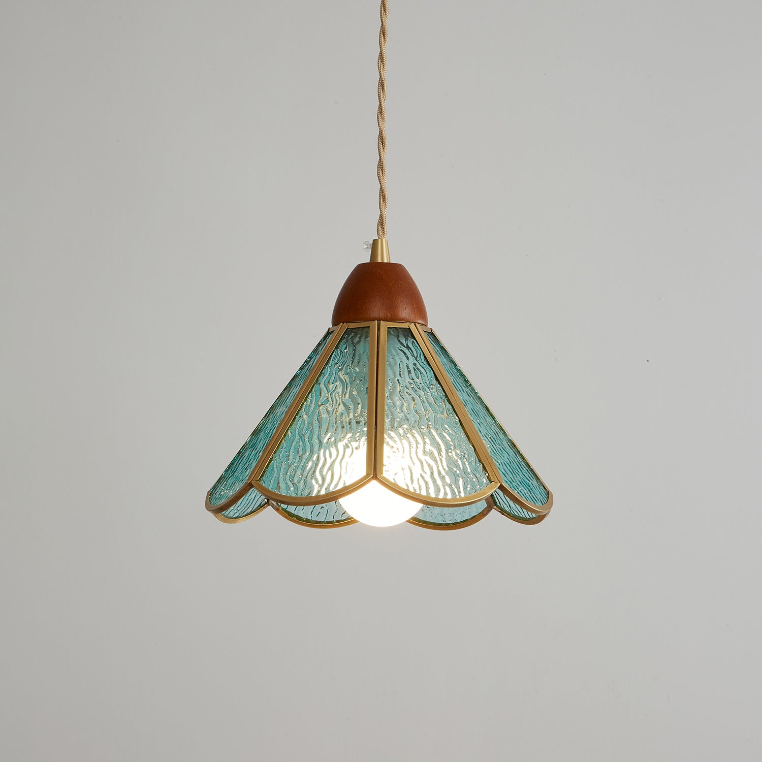 Florace Holz & Glas Vintage Pendelleuchte Lampe-Letslighting