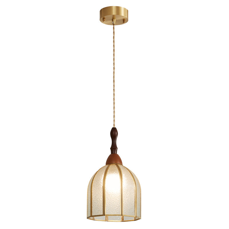 Florace Holz & Glas Vintage Pendelleuchte Lampe-Letslighting