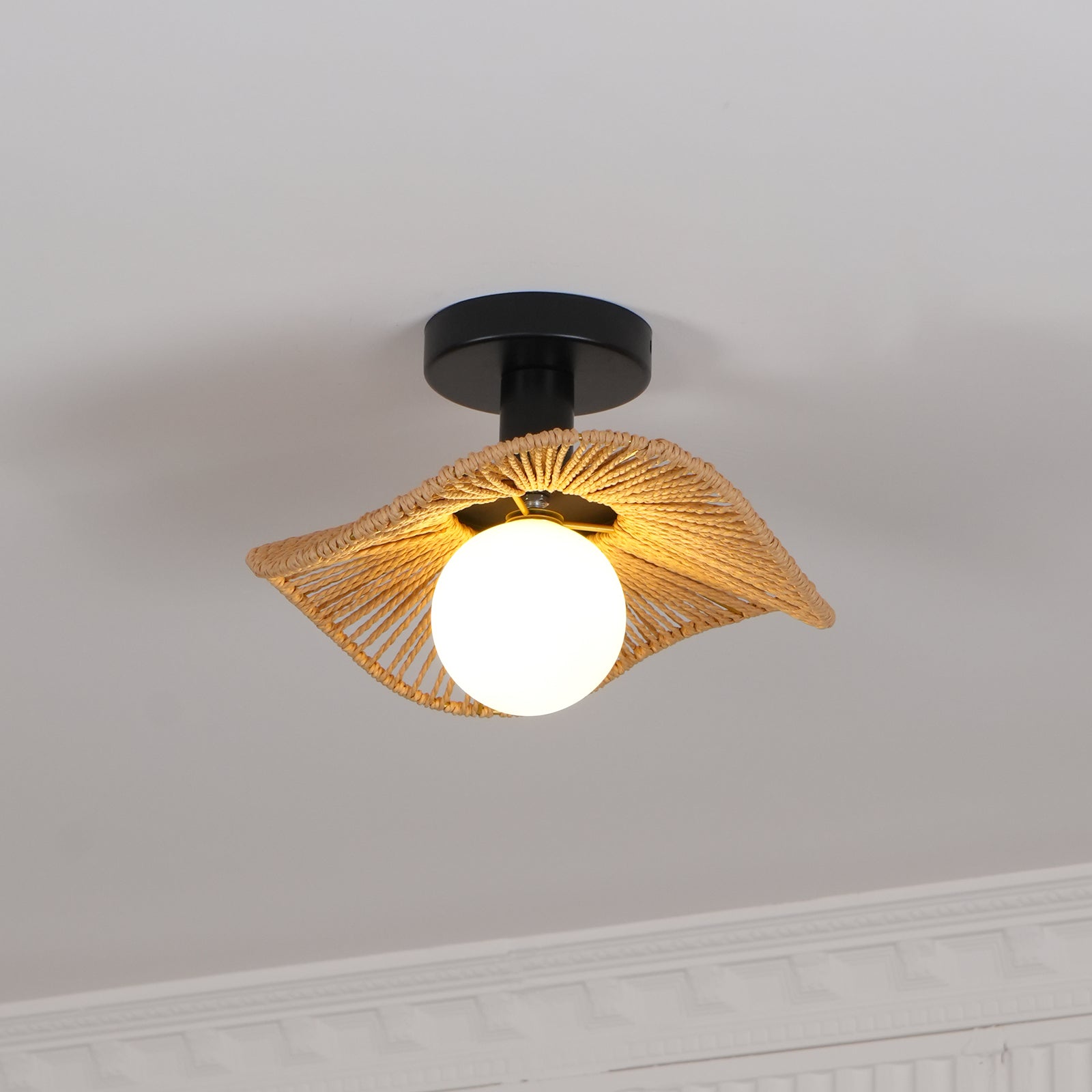 Fynora Gewebt Halb Einbau Decke Licht-Letslighting