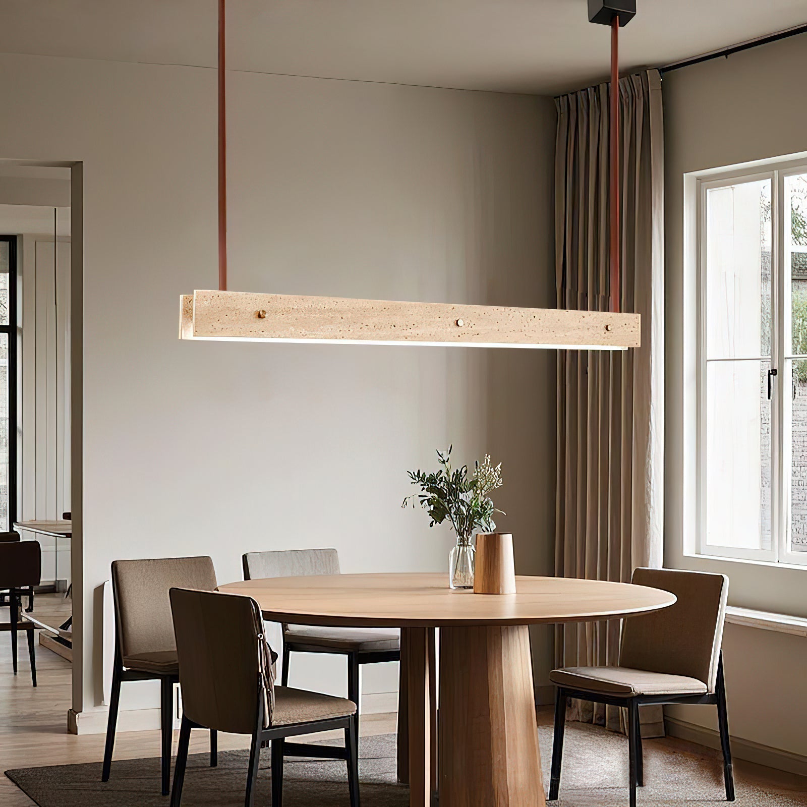 Culorara Modern Minimalist Linear Metal Pendant Lamp - Letslighting