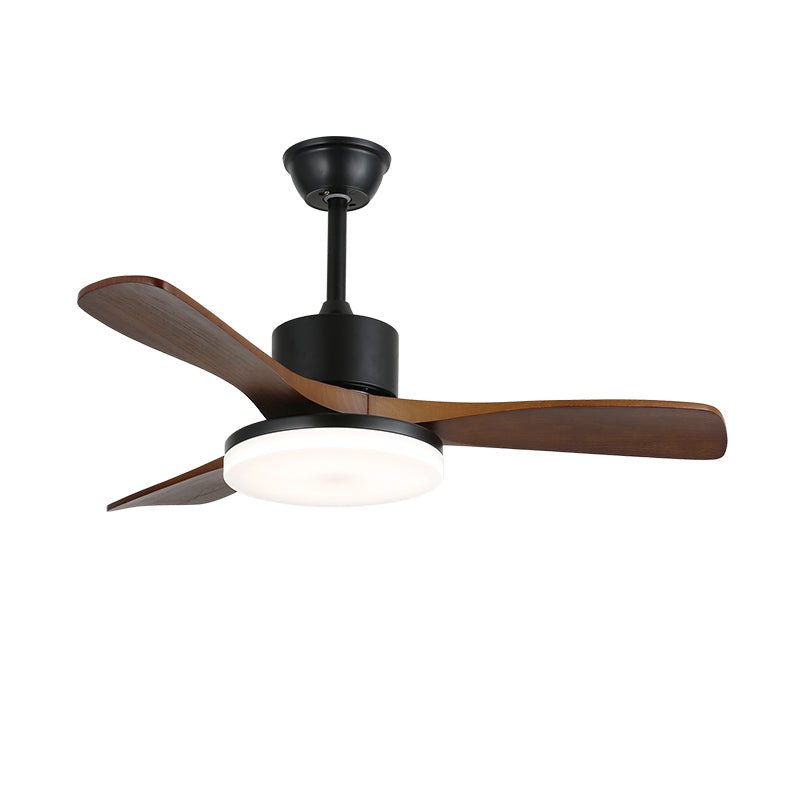 Darian Minimalistischer Deckenventilator mit Holzoptik und Beleuchtung