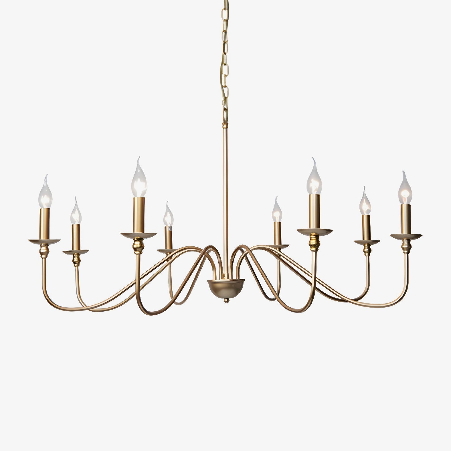 Timeless Gold Candle Chandelier - Blowlighting