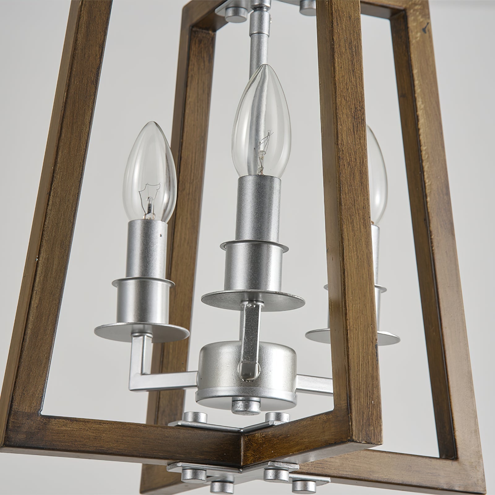 Tinsley Vintage Offener Rahmen Holz Pendelleuchte-Letslighting