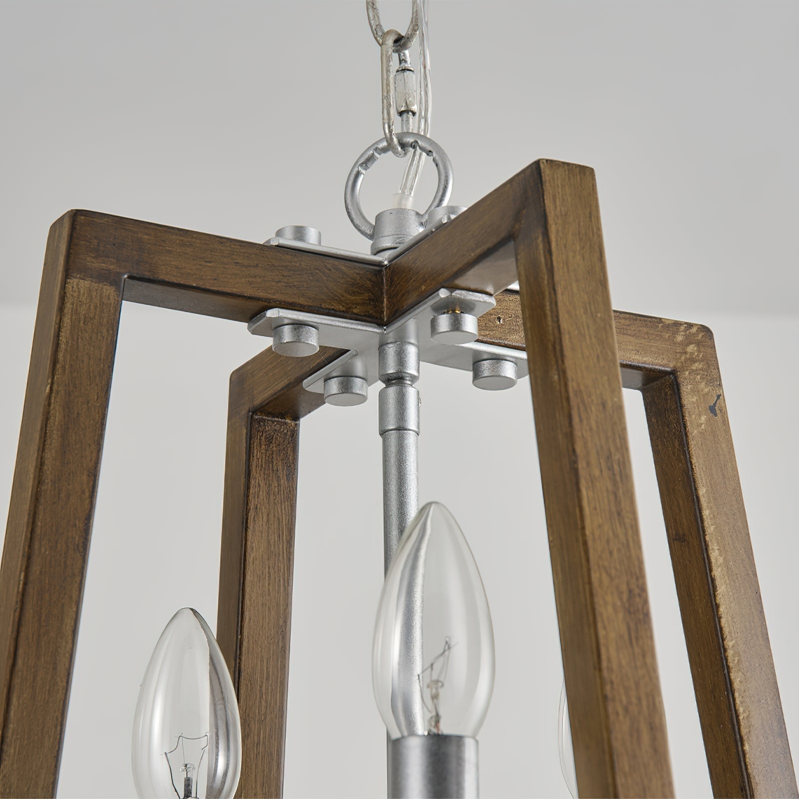 Tinsley Vintage Offener Rahmen Holz Pendelleuchte-Letslighting