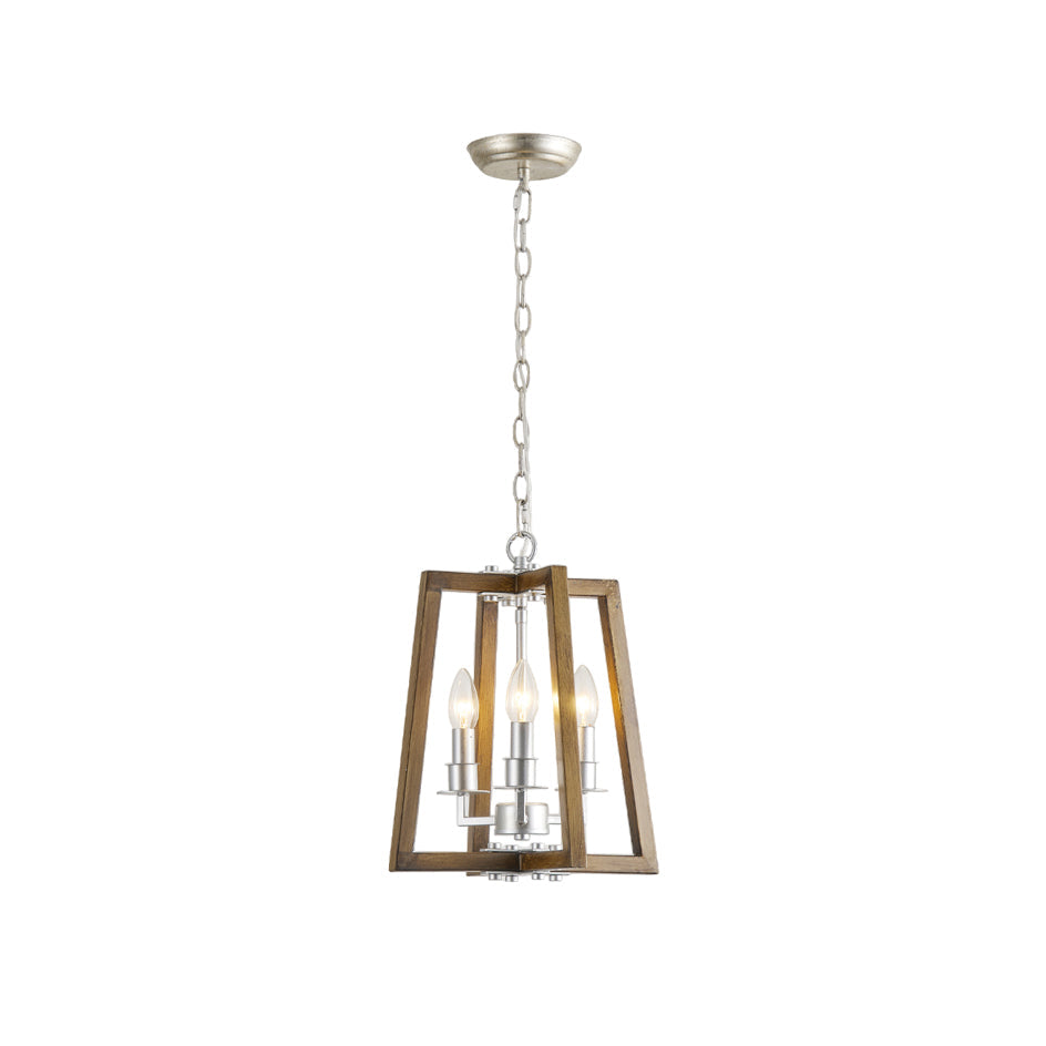 Tinsley Vintage Offener Rahmen Holz Pendelleuchte-Letslighting