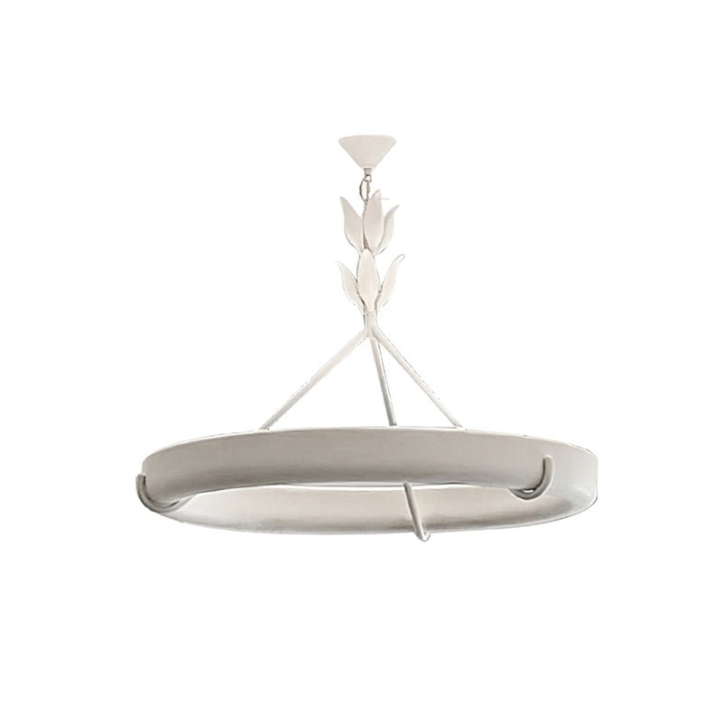 Lustra Kronleuchter Gips Weiß Floral Minimalistisch-Letslighting