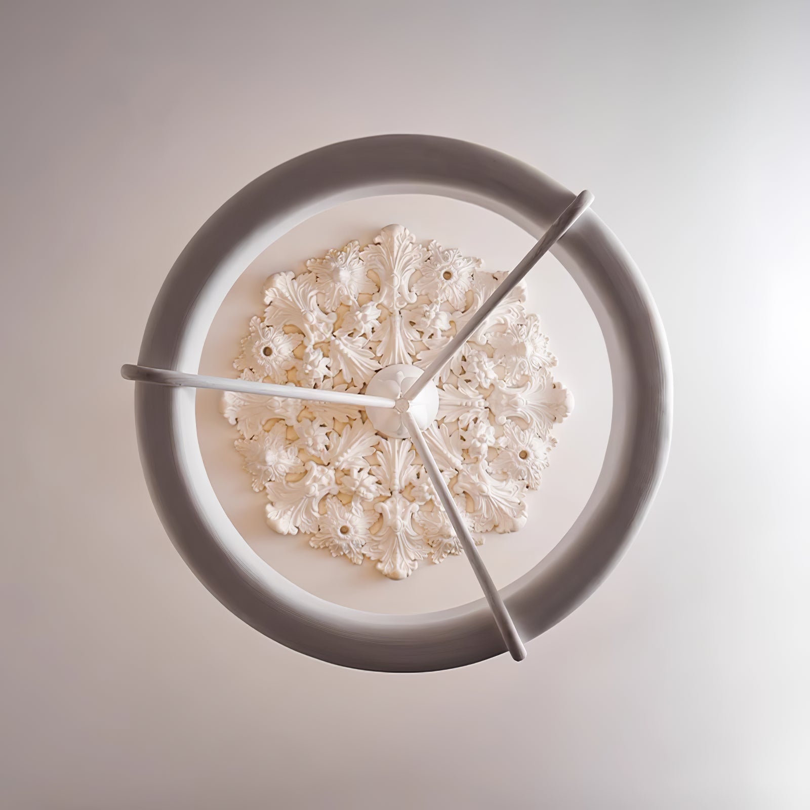 Lustra Kronleuchter Gips Weiß Floral Minimalistisch-Letslighting