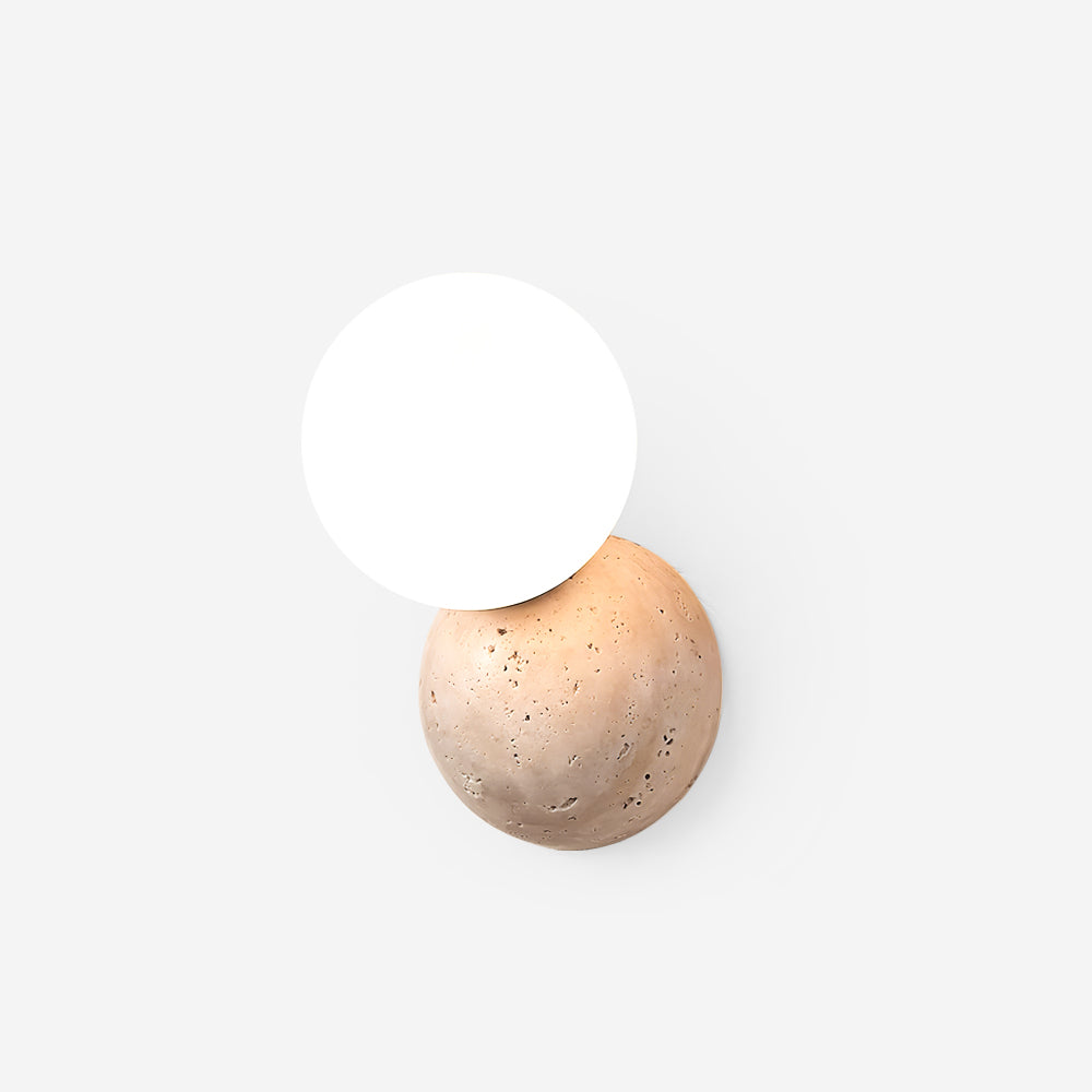 Ritta Wall Lamp Travertine Dual-sphere Design - Letslighting