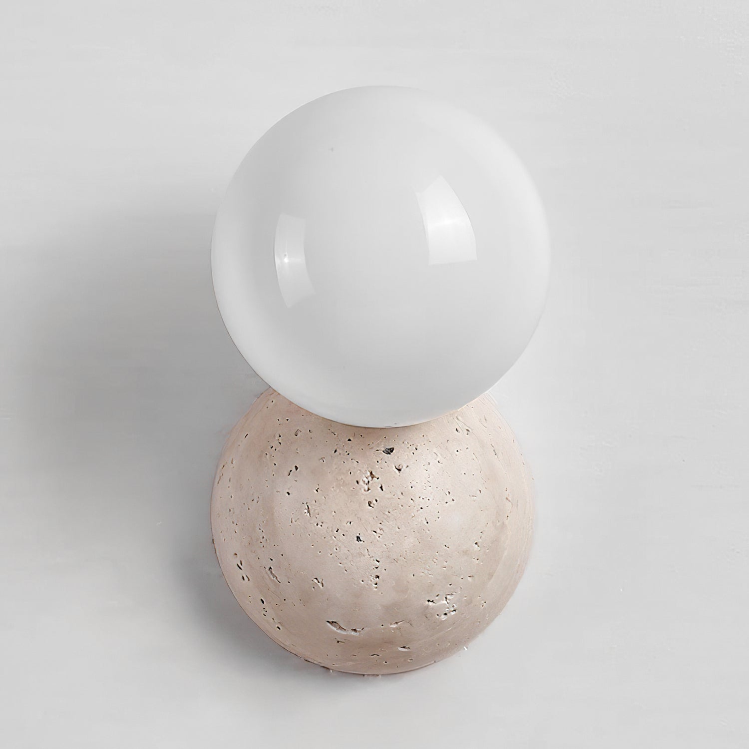 Ritta Wall Lamp Travertine Dual-sphere Design - Letslighting