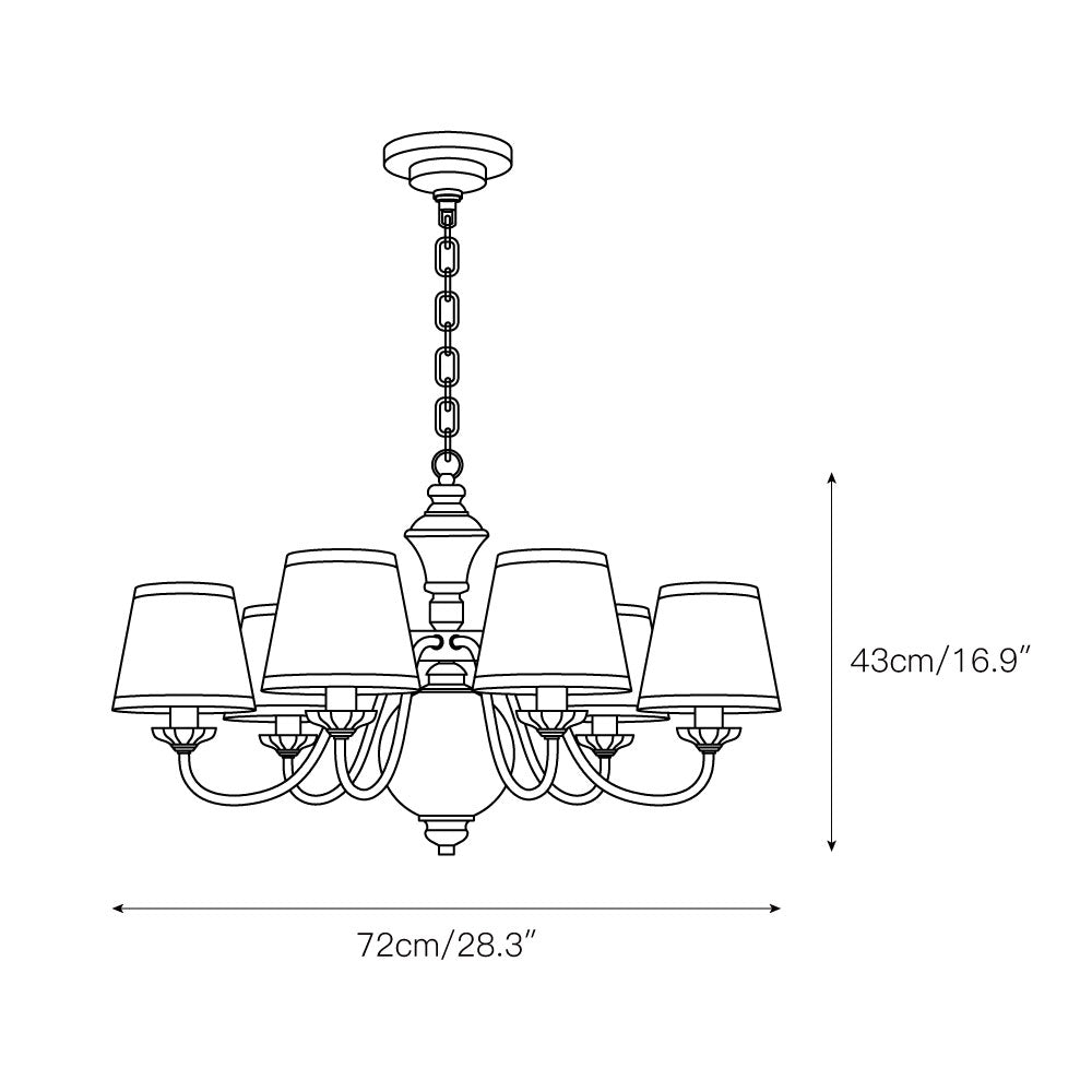 Tofty Postmoderner Luxus-Stoff-Kronleuchter-Letslighting
