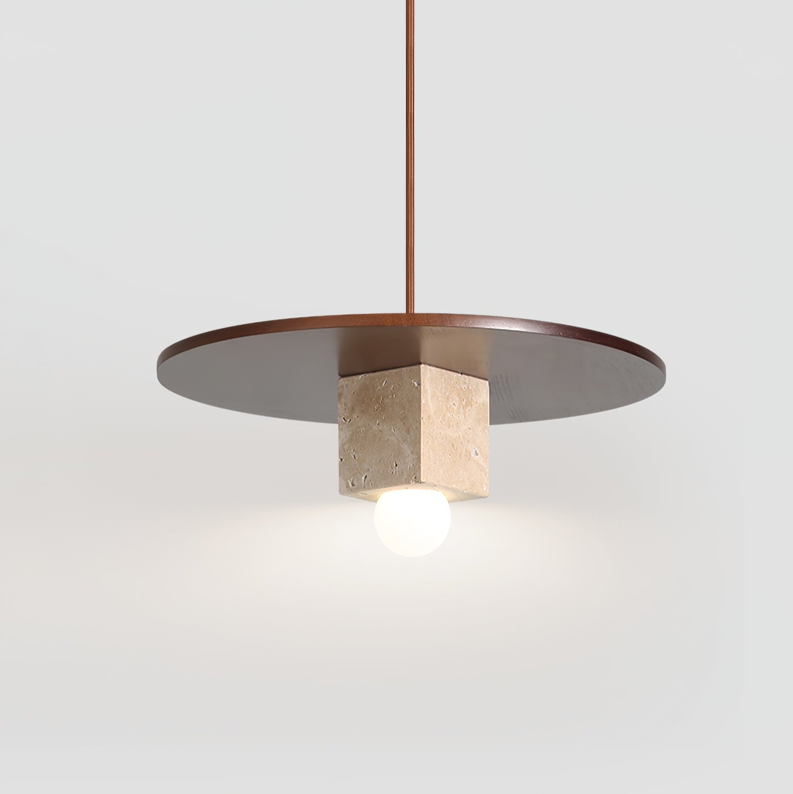 Ucariel Geometric Travertine Pendant Light - Neutralighting