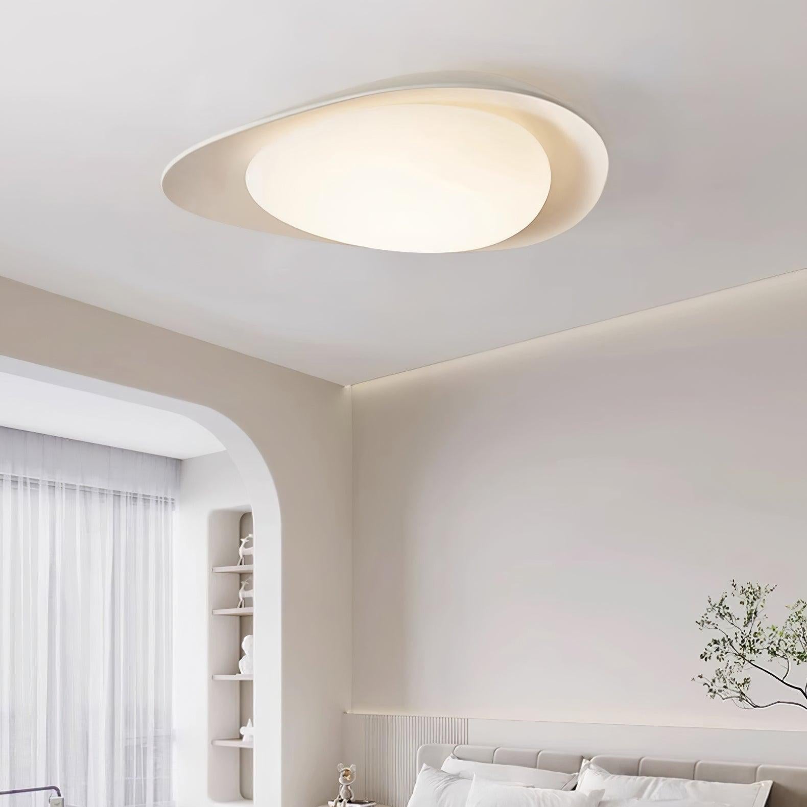 Blex Deckenleuchte in Grün & Beige mit Kieselform