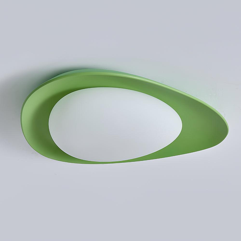 Blex Deckenleuchte in Grün & Beige mit Kieselform