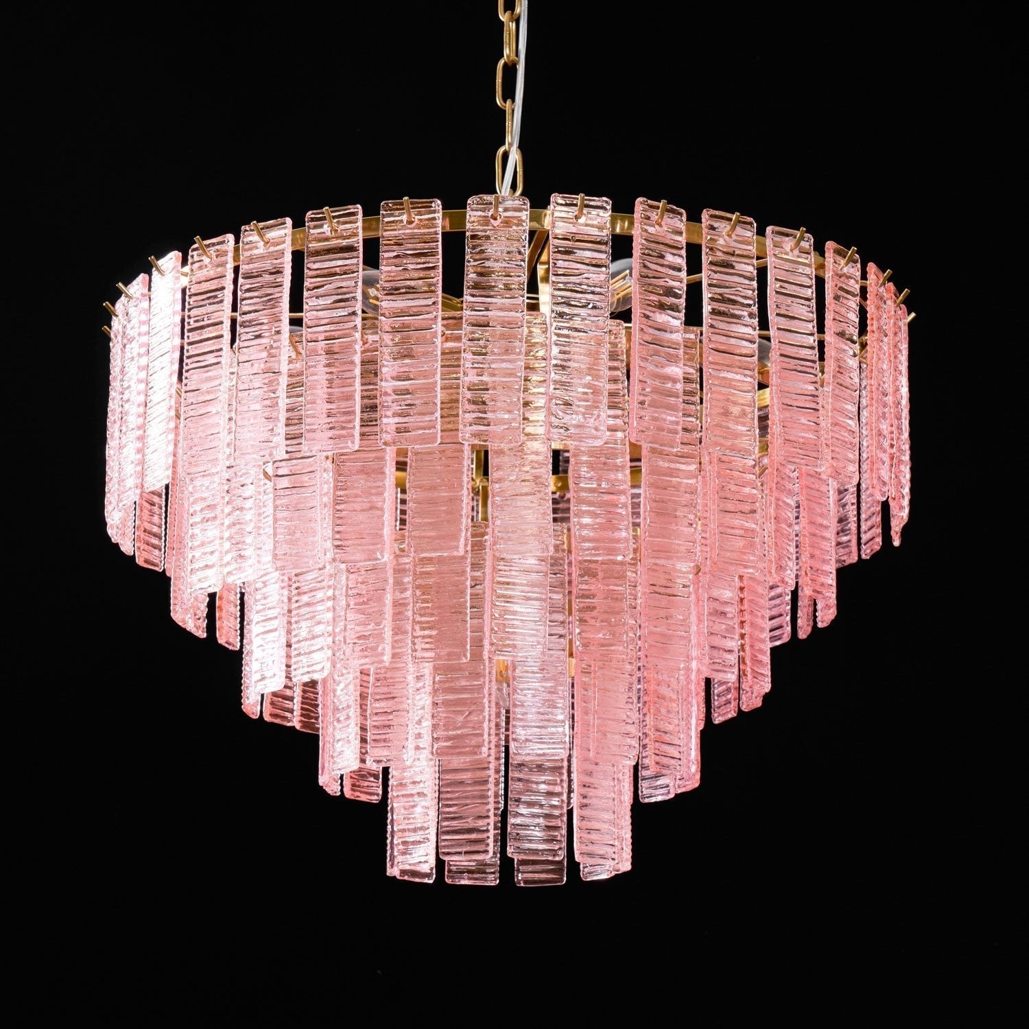 Aurora Chandelier Pink Murano Glass Layered Vintage Luxury - Neutralighting