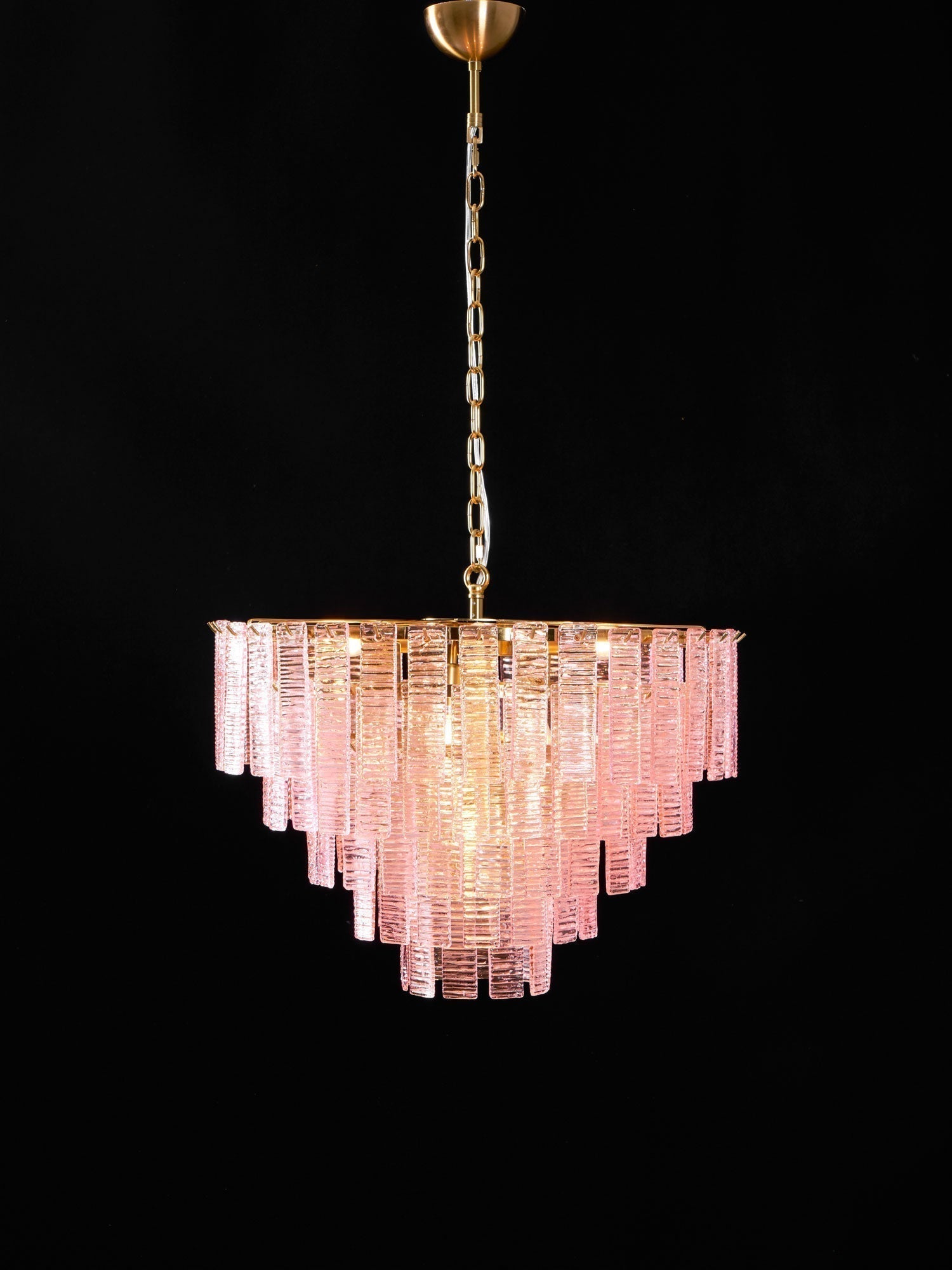 Aurora Chandelier Pink Murano Glass Layered Vintage Luxury - Neutralighting
