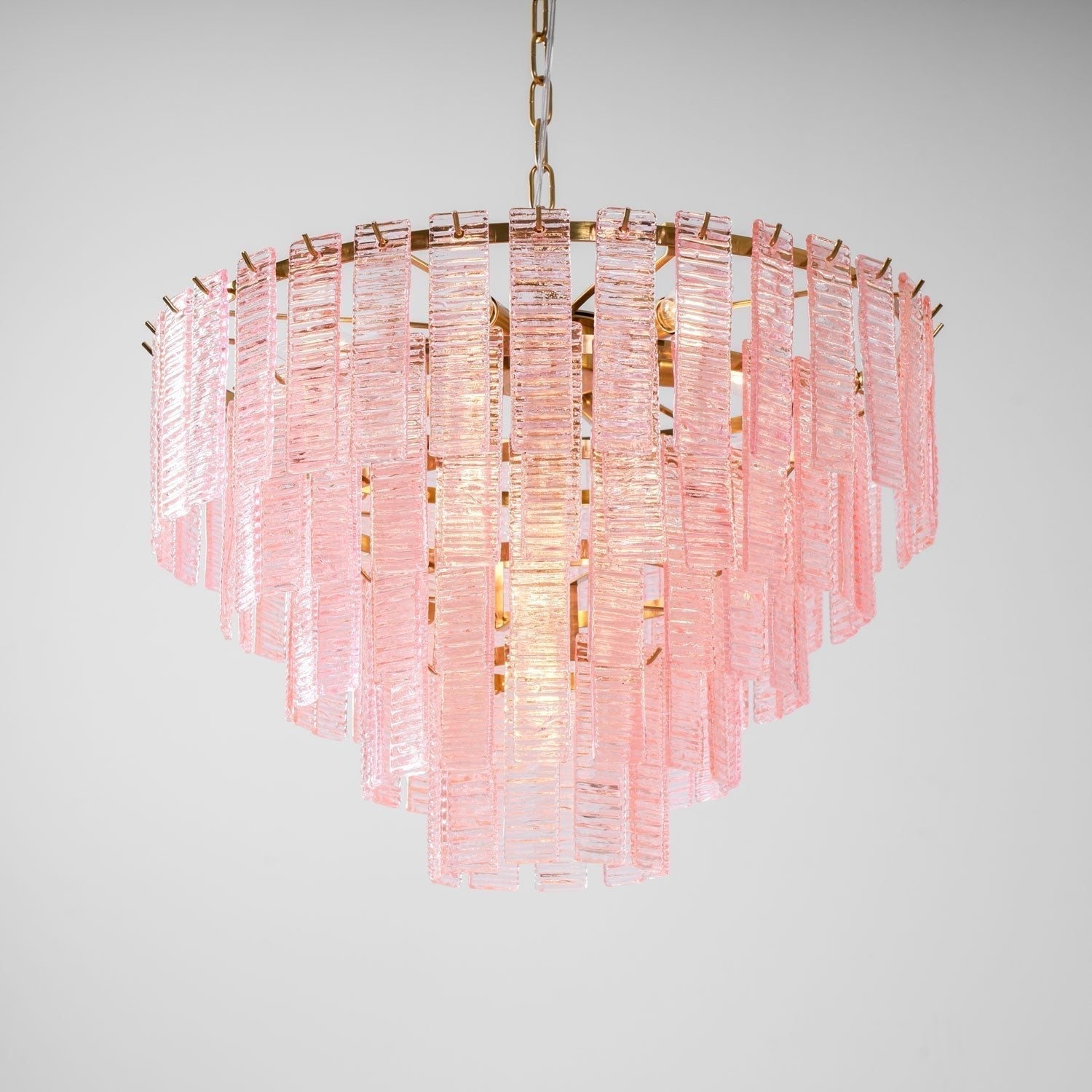 Aurora Chandelier Pink Murano Glass Layered Vintage Luxury - Neutralighting