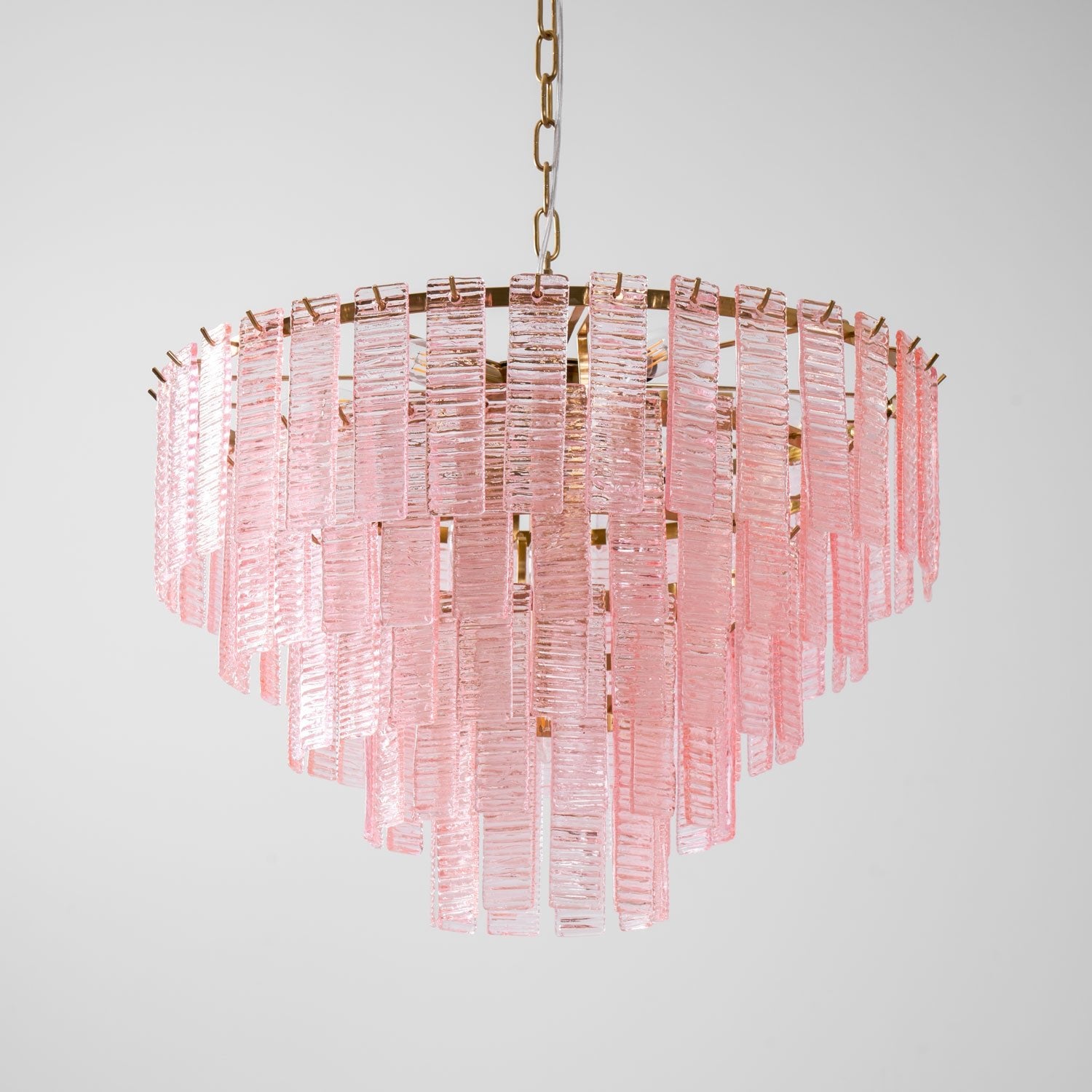 Aurora Chandelier Pink Murano Glass Layered Vintage Luxury - Neutralighting