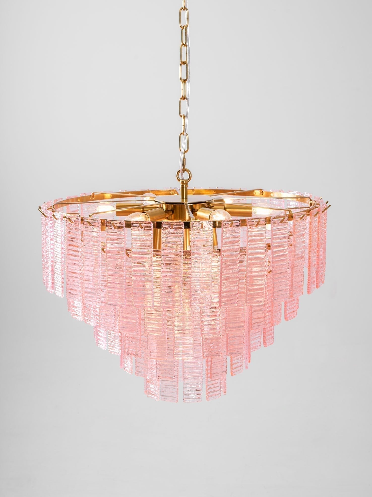 Aurora Chandelier Pink Murano Glass Layered Vintage Luxury - Neutralighting