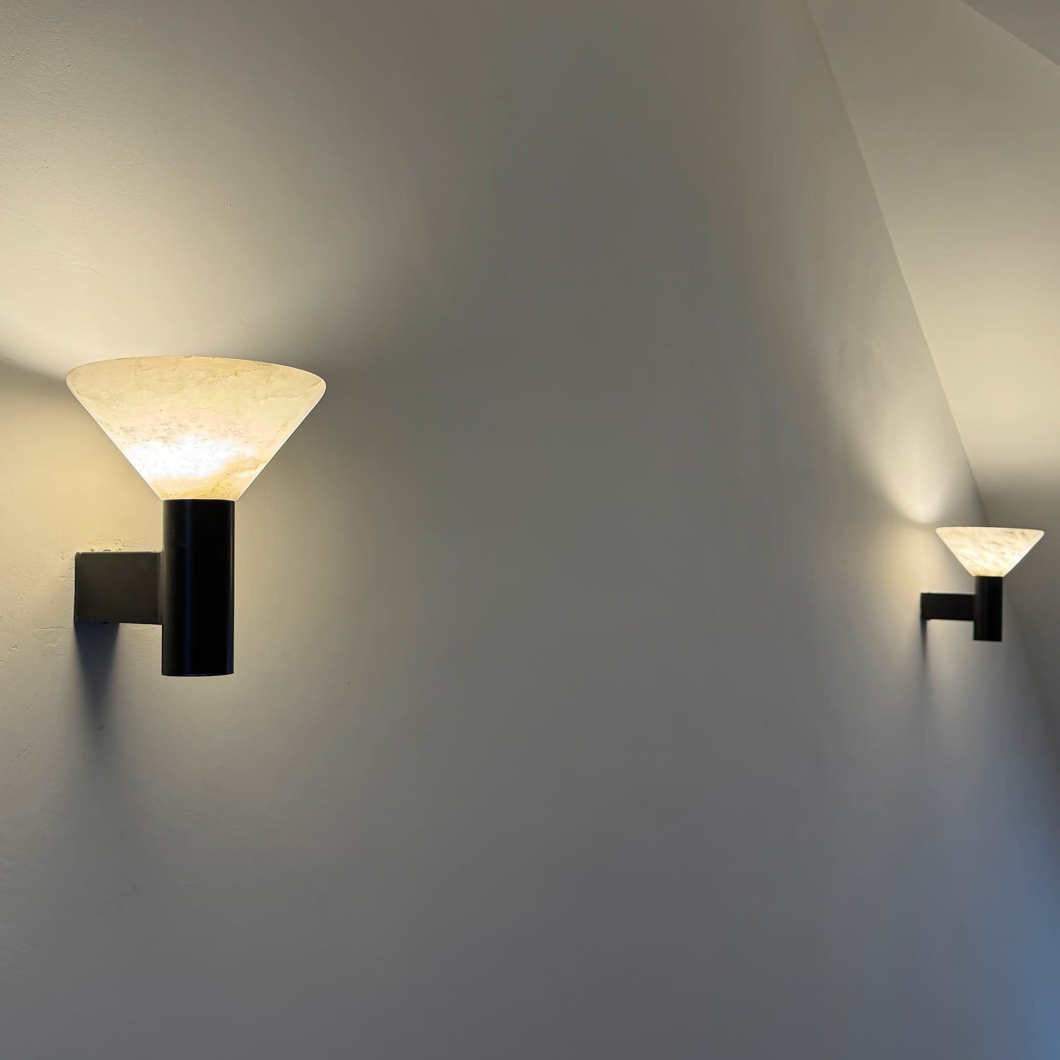 Eurnoria Cone Alabaster Wall Light - Neutralighting