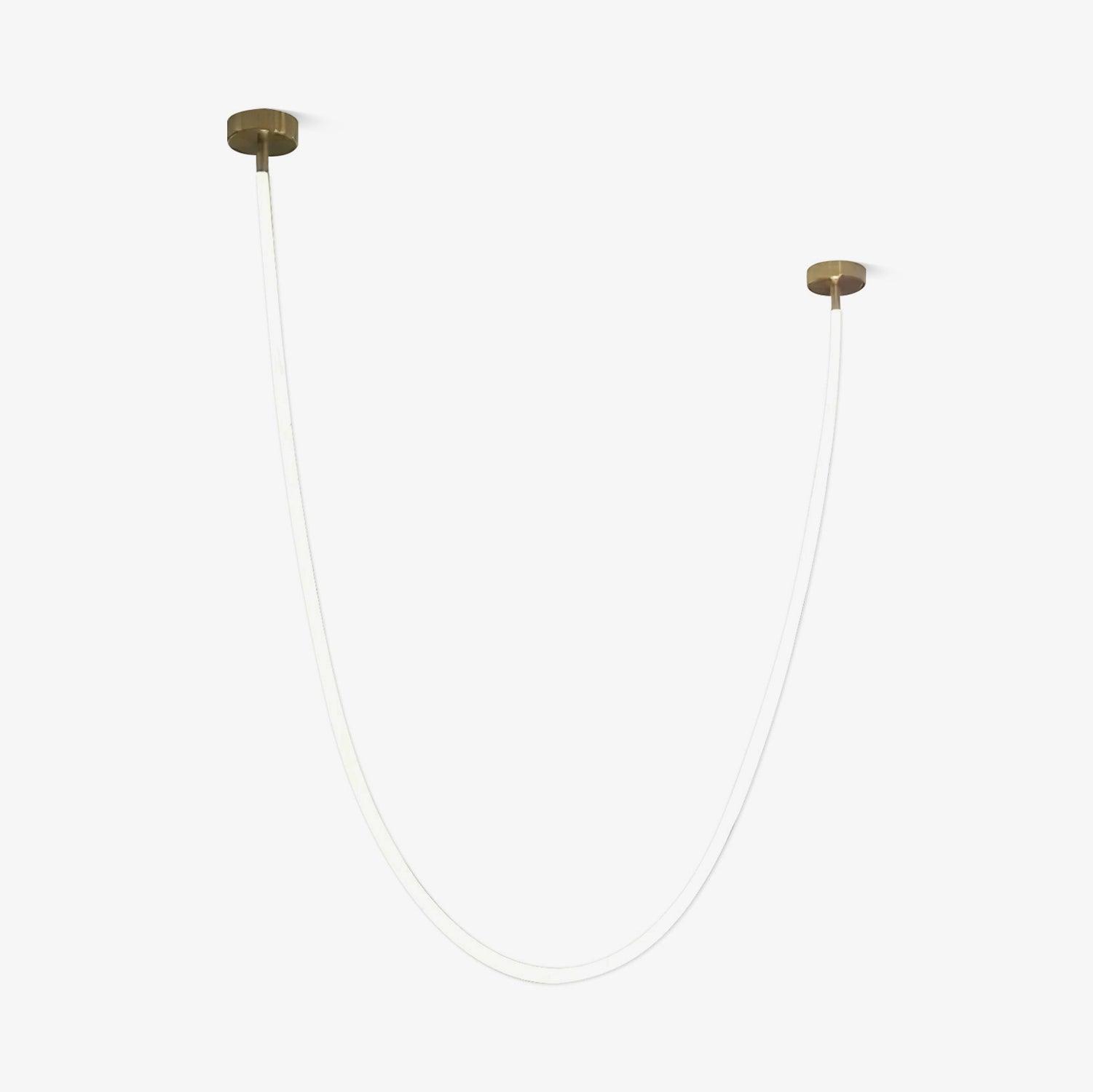 Solara Pendant Lamp Flexible Curve Silicone Brass - Letslighting