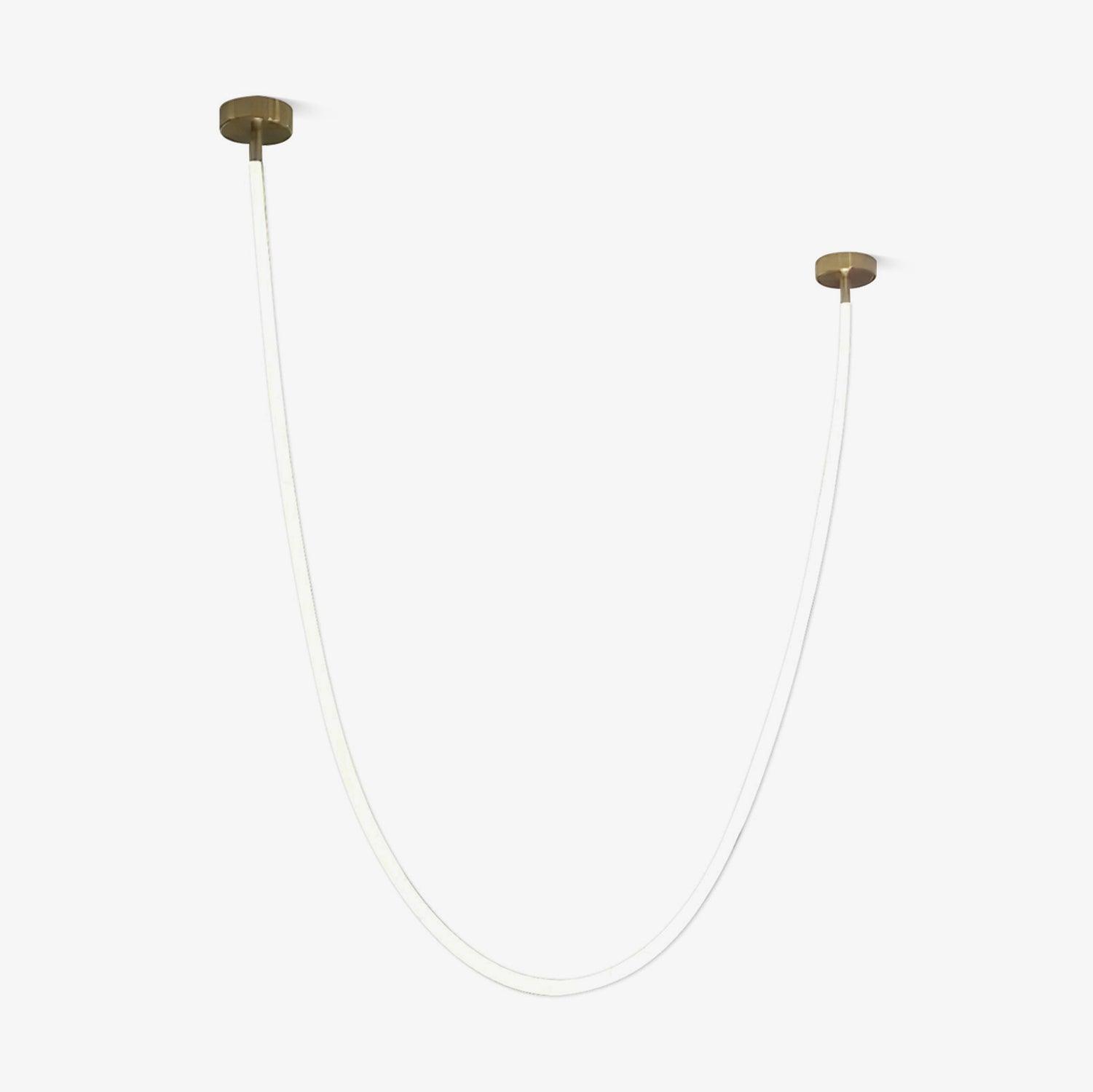 Solara Pendant Lamp Flexible Curve Silicone Brass - Letslighting