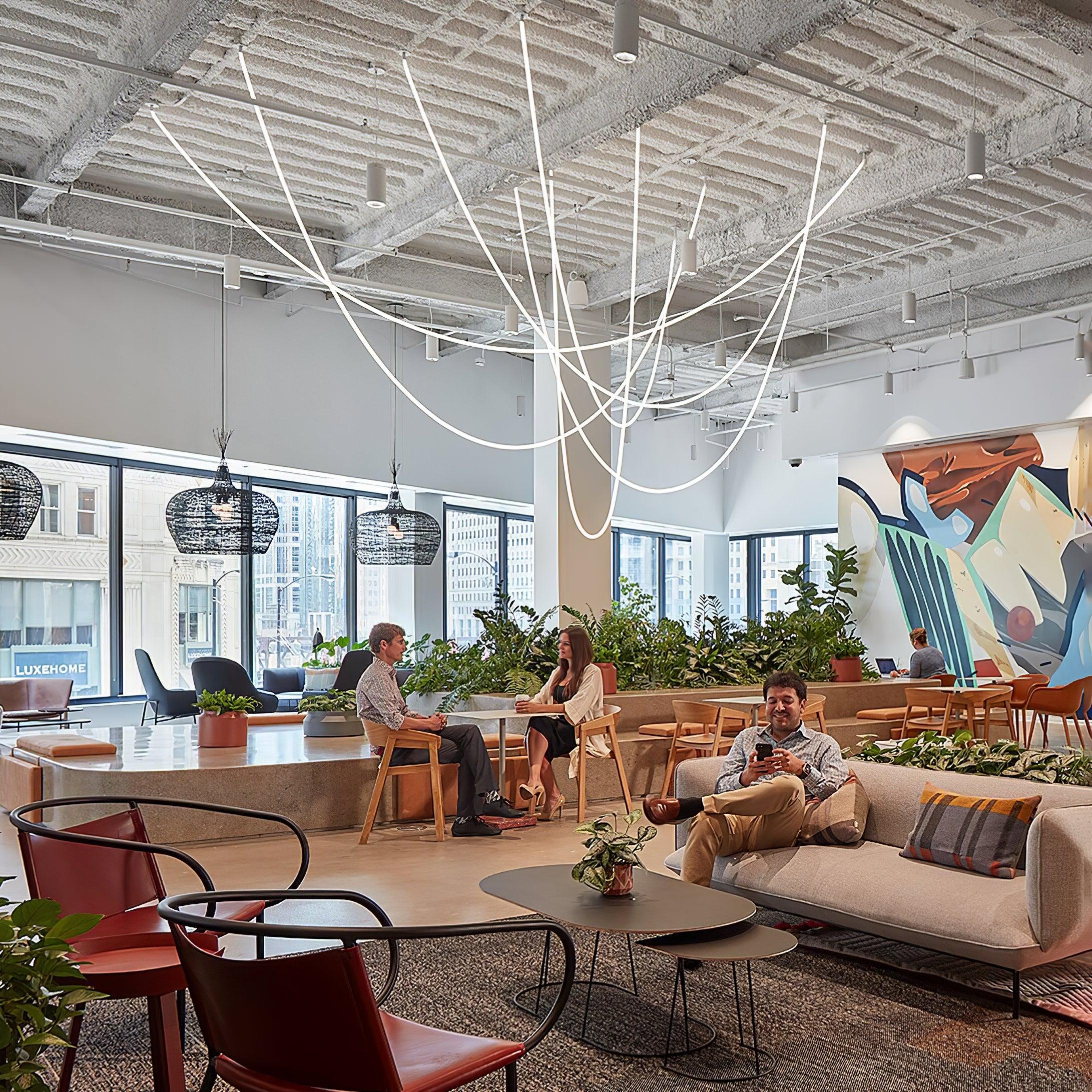 Solara Pendant Lamp Flexible Curve Silicone Brass - Letslighting